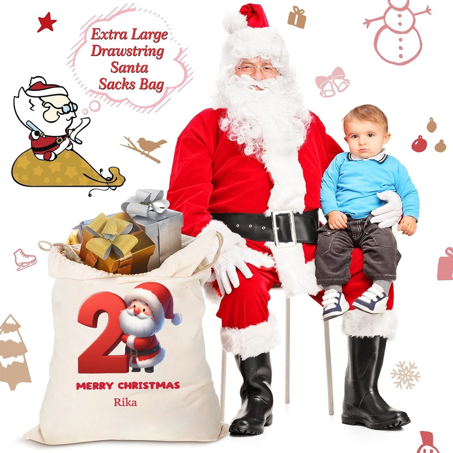 2 Christmas Gift Bag 2024 Christmas Best Gift for Children