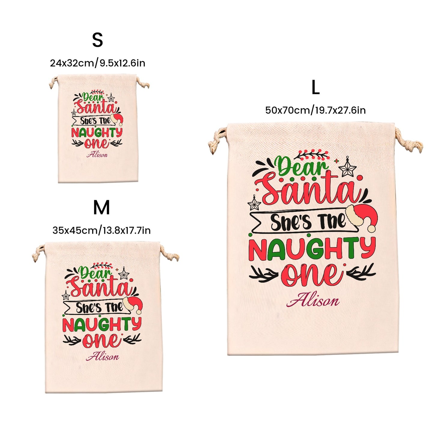 Dear-Santa-Shes-is-the Christmas Gift Bag 2024 Christmas Best Gift for Children