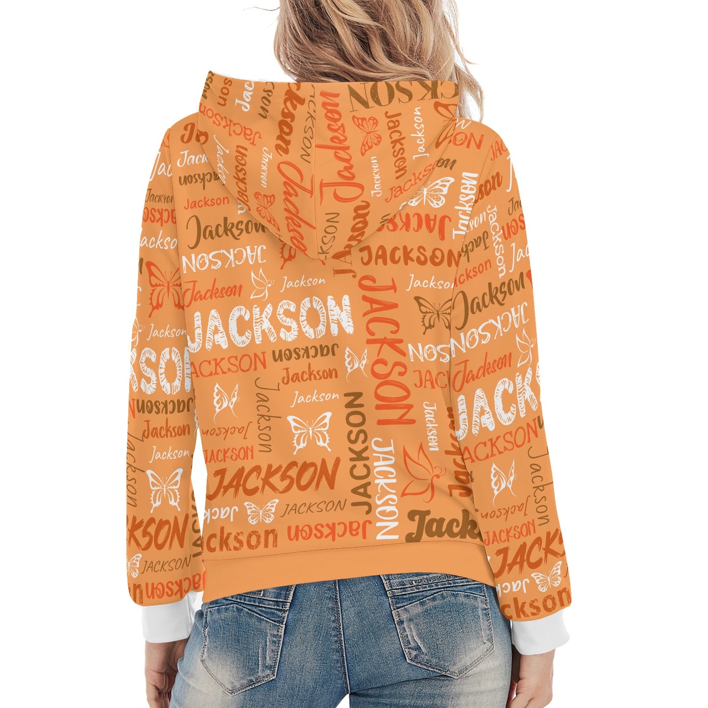 Orange Unisex Heavy Blend Hoodie Custom Hoodie Design Your Own Personalized Hoodies for Women