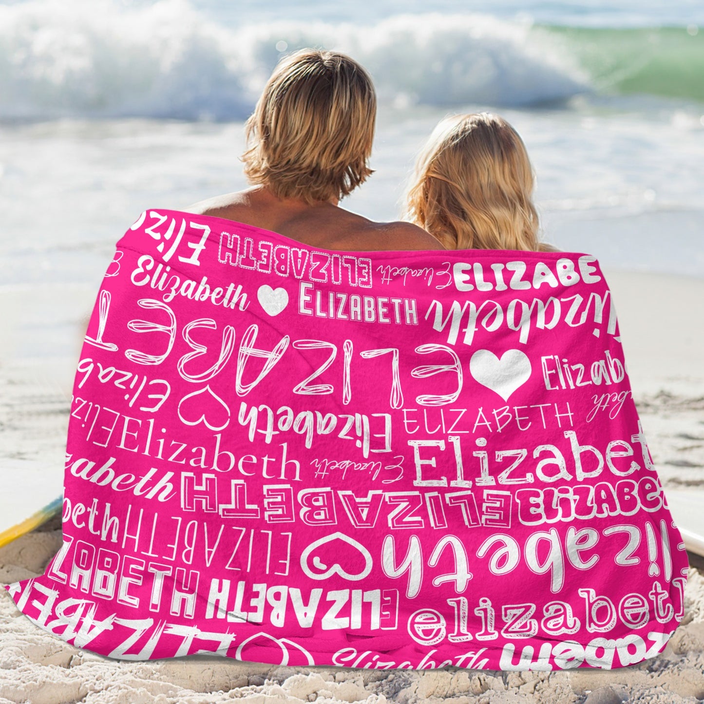 rose Flannel Blanket Name Blanket Personalized Blanket for Adult Kids Flannel Customize Throw Blanket Custom