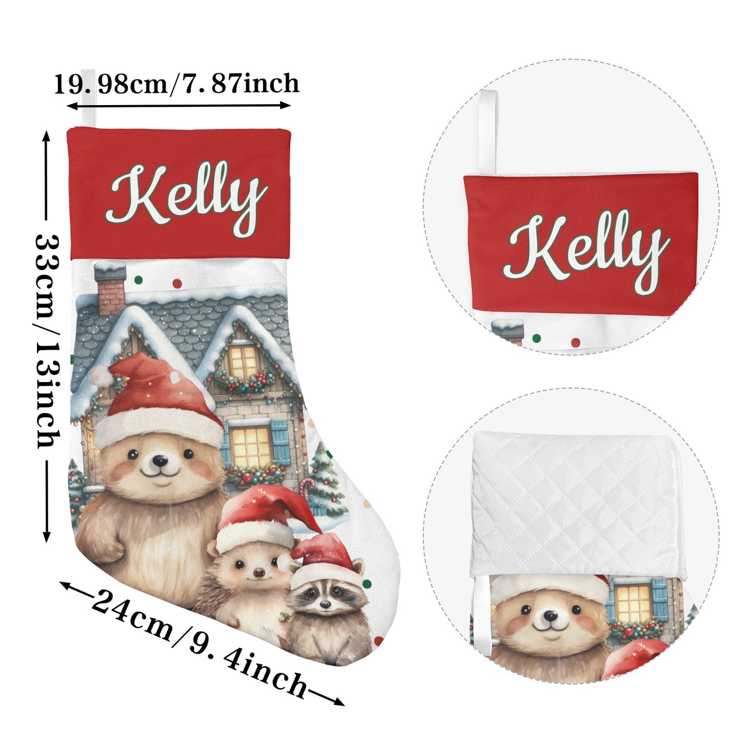 Butterfly Christmas Stocking Custom Name Santa Socks Gift