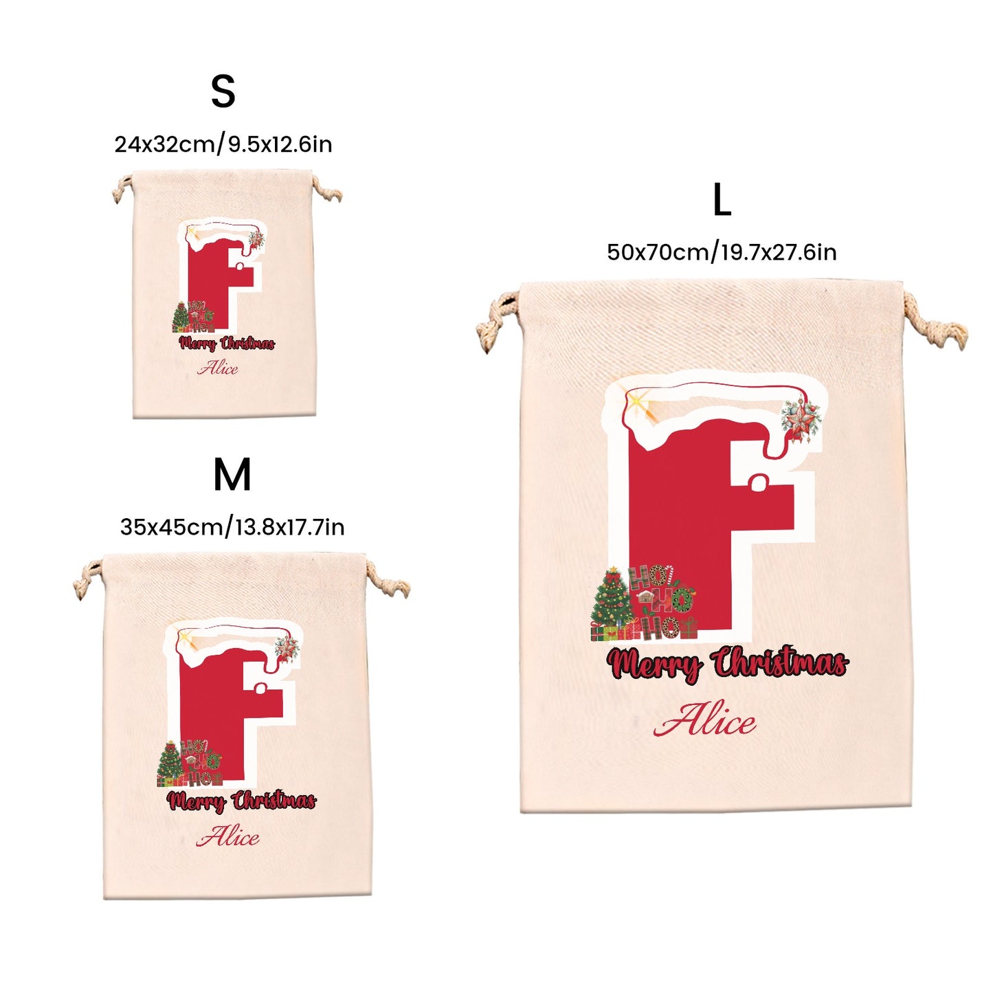 F Christmas Gift Bag 2024 Christmas Best Gift for Children