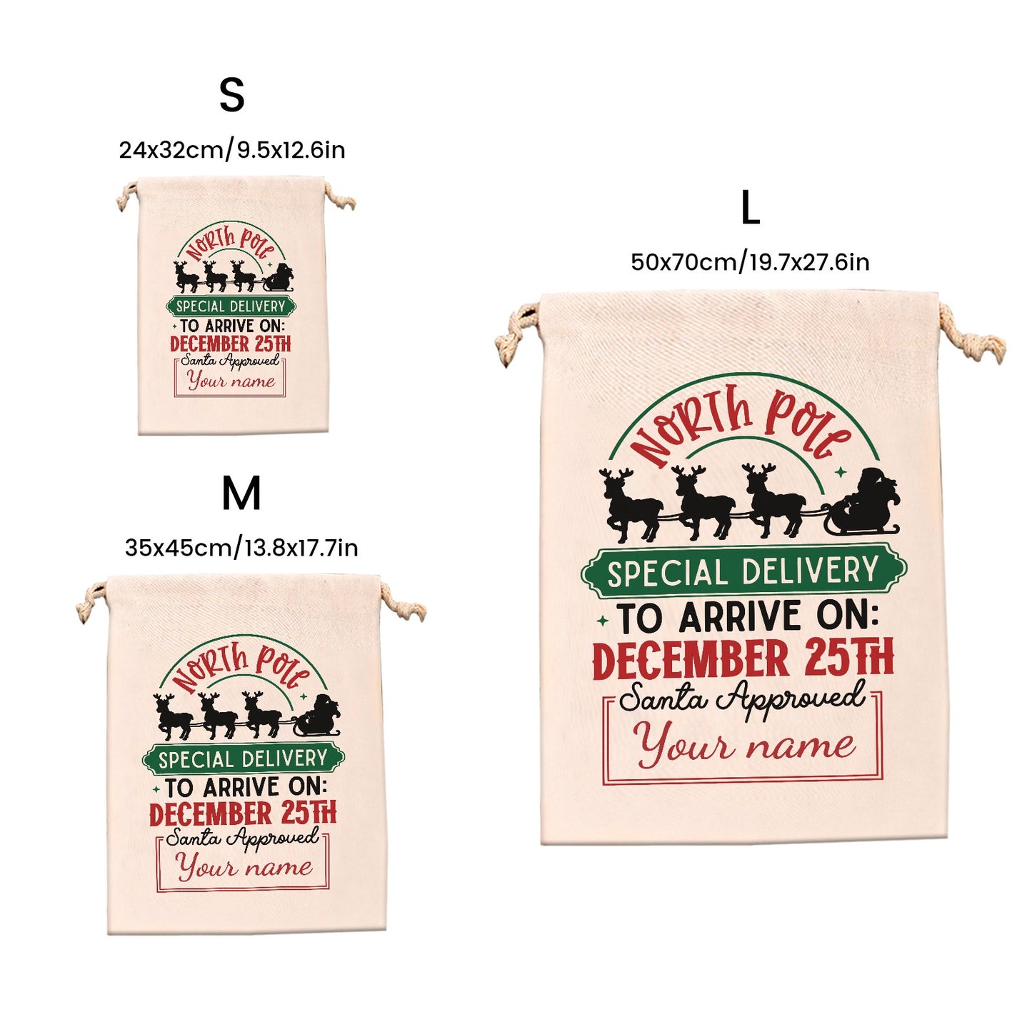 sack Christmas Gift Bag Personalized Christmas Wrapping Gift Bags