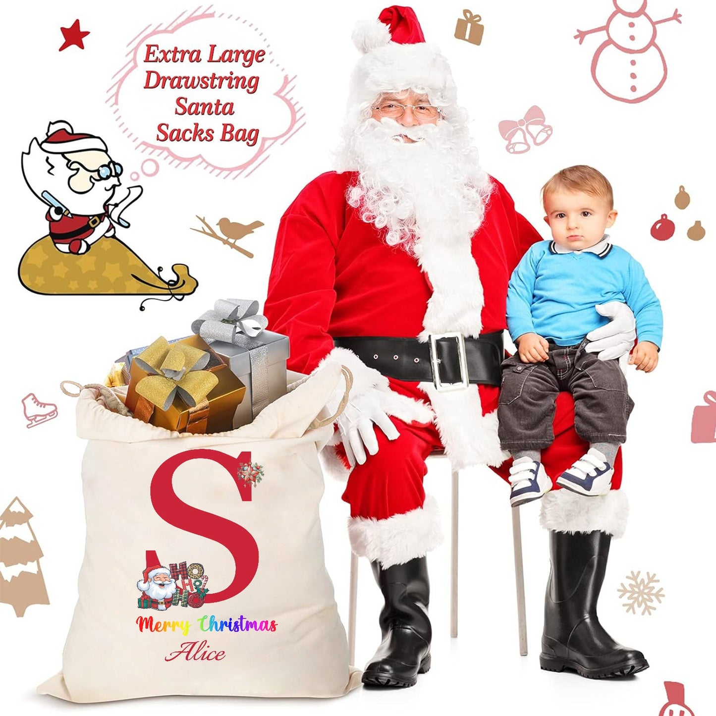 Christmas objects S Christmas Gift Bag 2024 Christmas Best Gift for Children