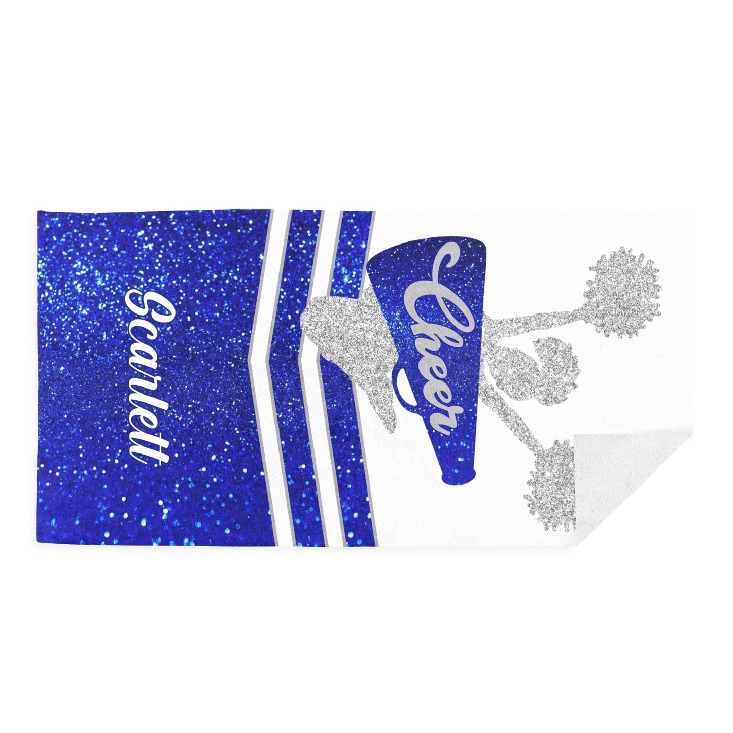 Blue Cheer Beach Towel Custom Cotton/Poly Blend Pool Towel - Blue - Personalize with Your Name - Standard Size