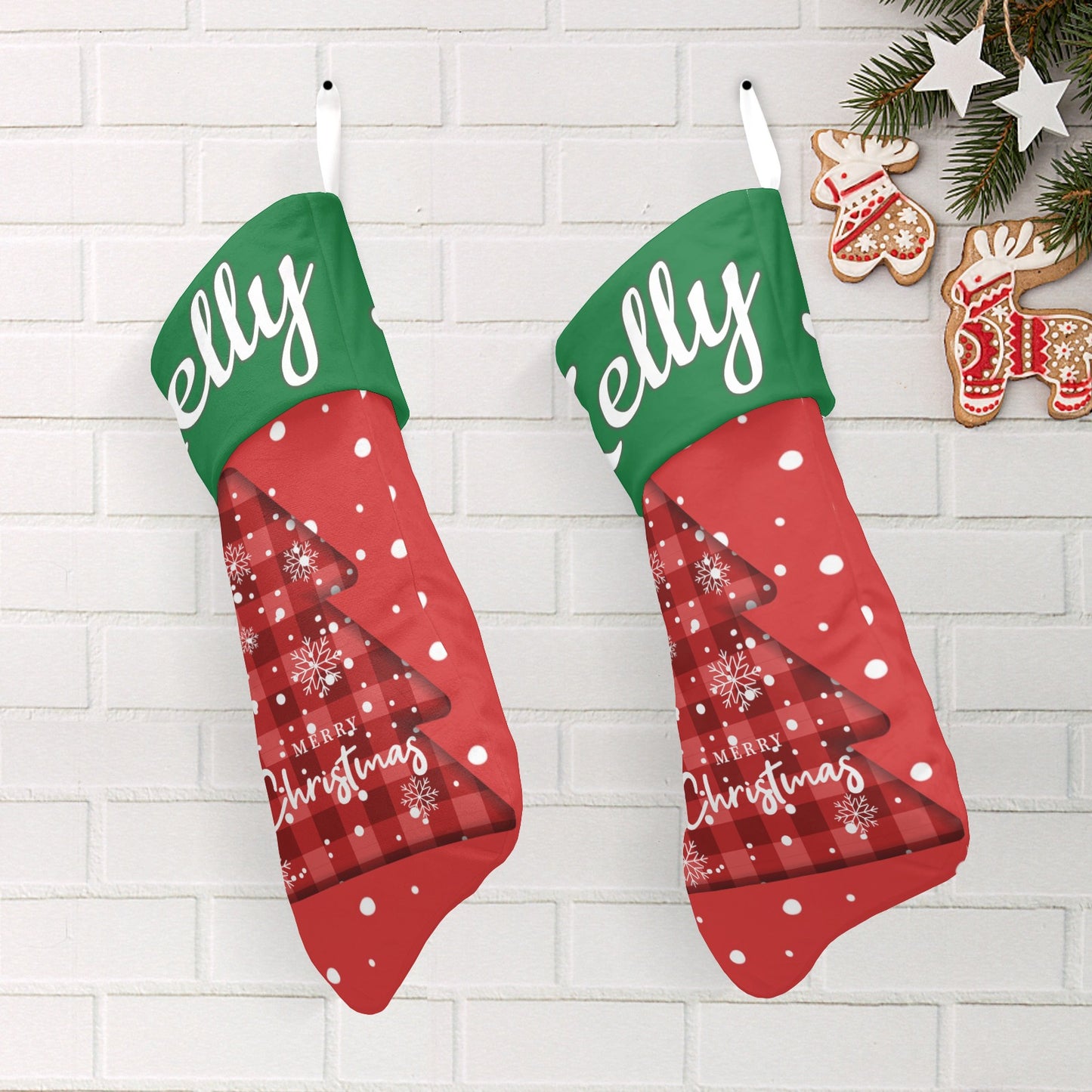 Dot Christmas Stocking Custom Name Santa Socks Gift