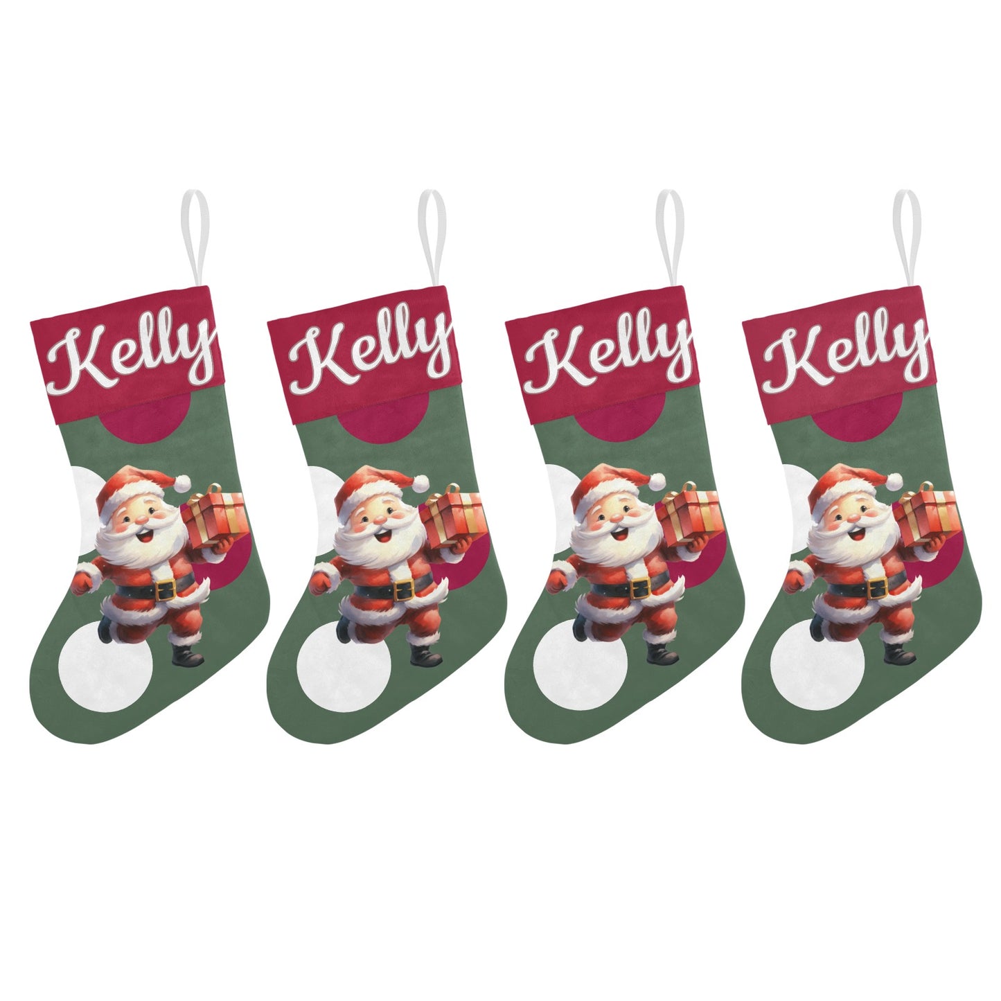 Crown Christmas Stocking Custom Name Santa Socks Gift