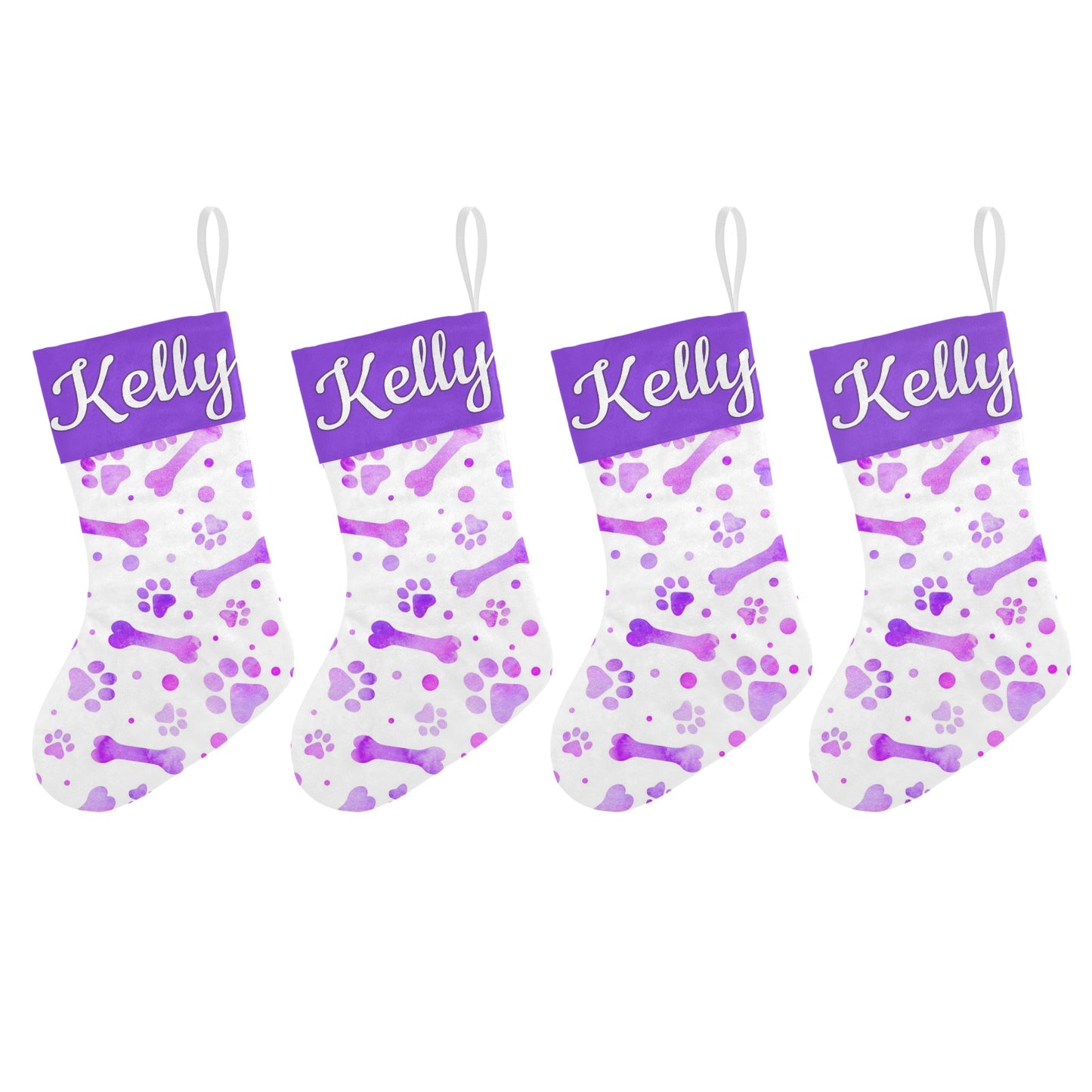 Bone Christmas Stocking Custom Name Santa Socks Gift