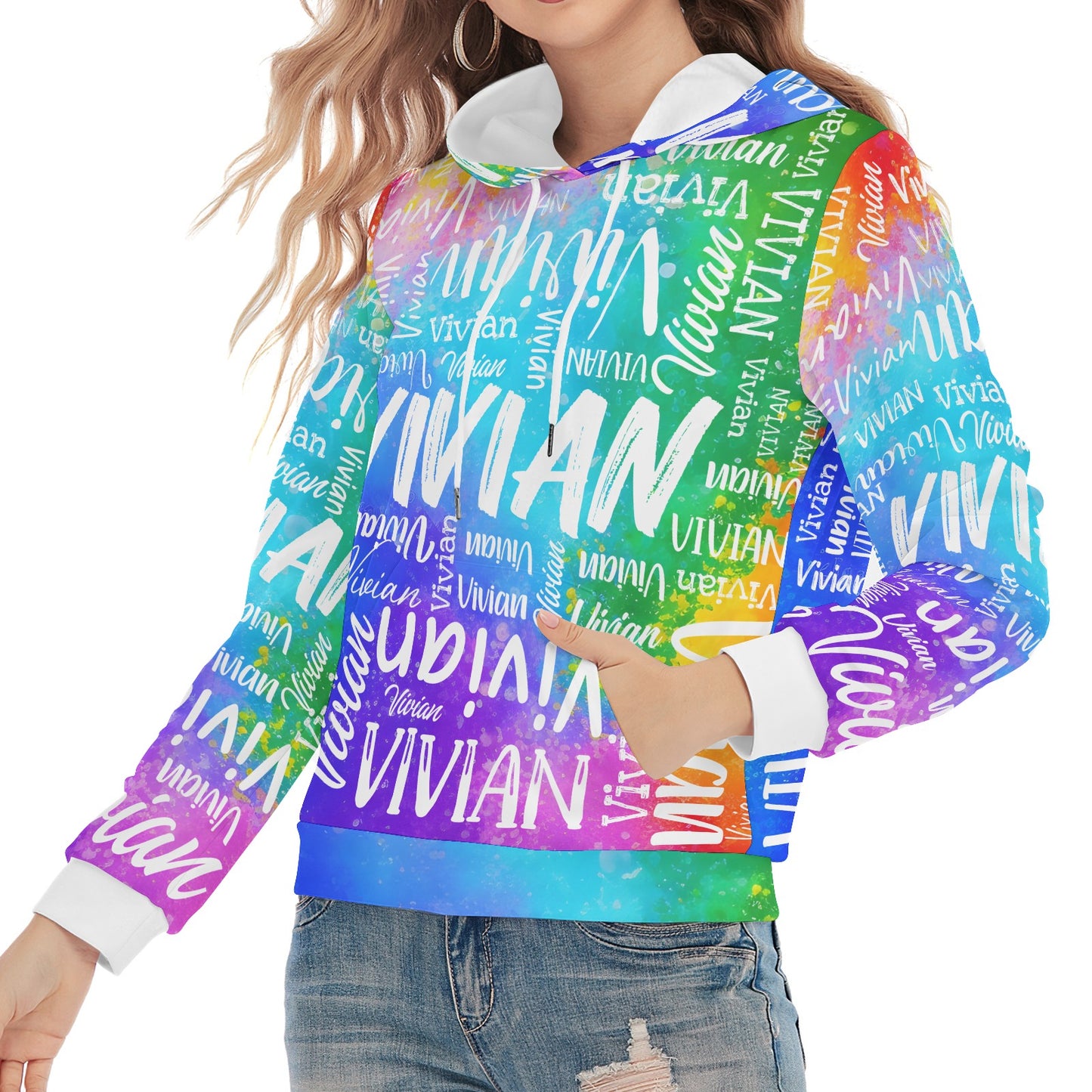 Colorful Unisex Heavy Blend Hoodie Customized Hooded Sweatshirt with Name Women and Girl