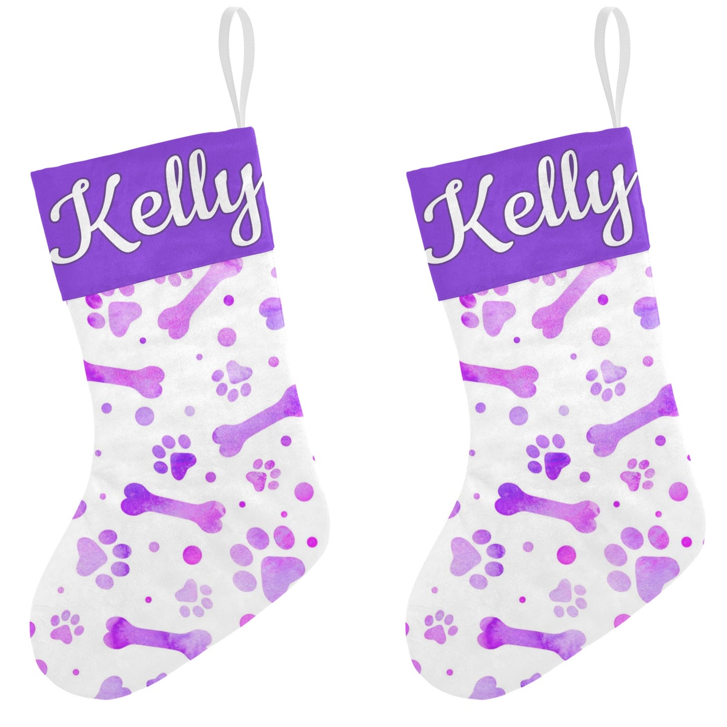 Bone Christmas Stocking Custom Name Santa Socks Gift