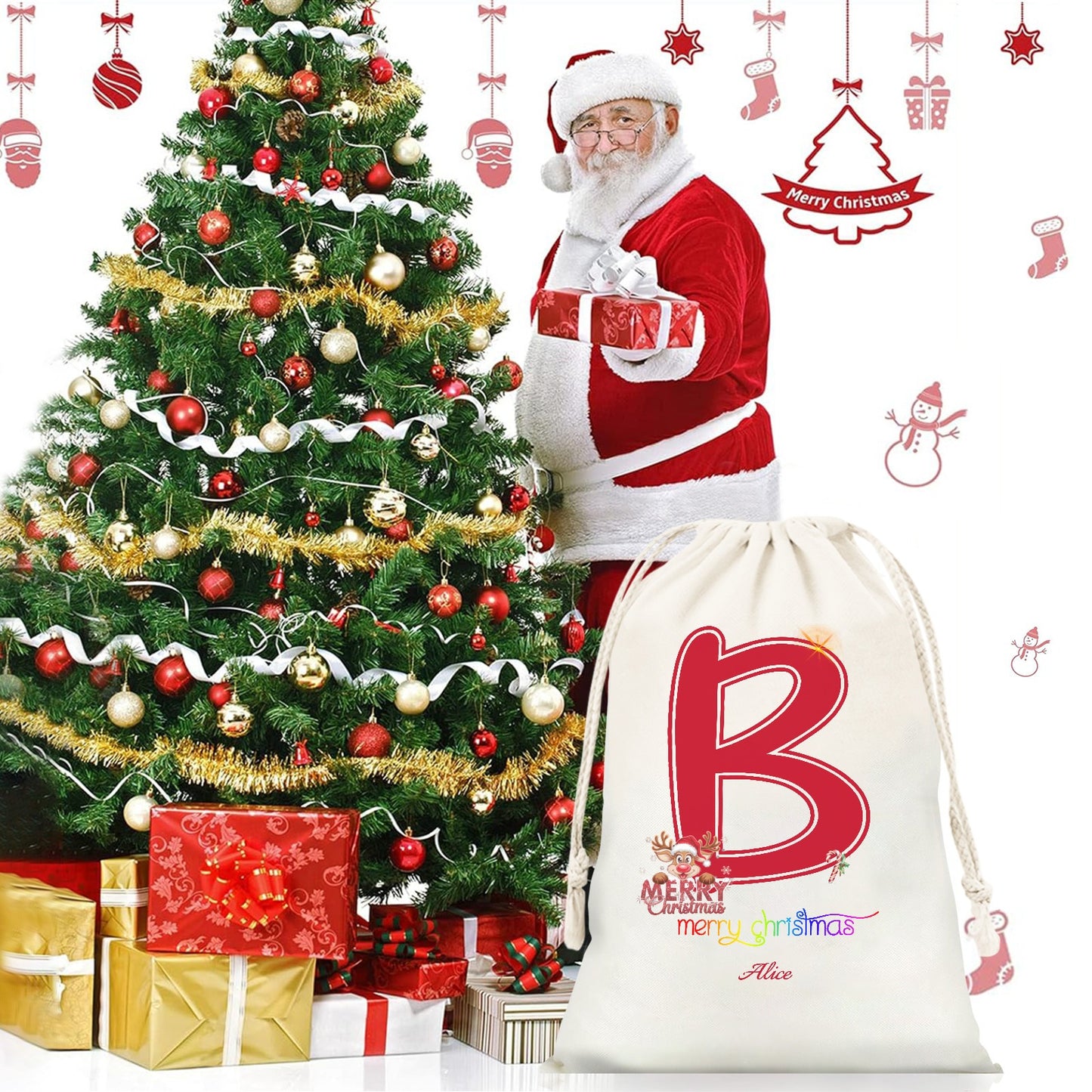 B2 Christmas Gift Bag 2024 Christmas Best Gift for Children