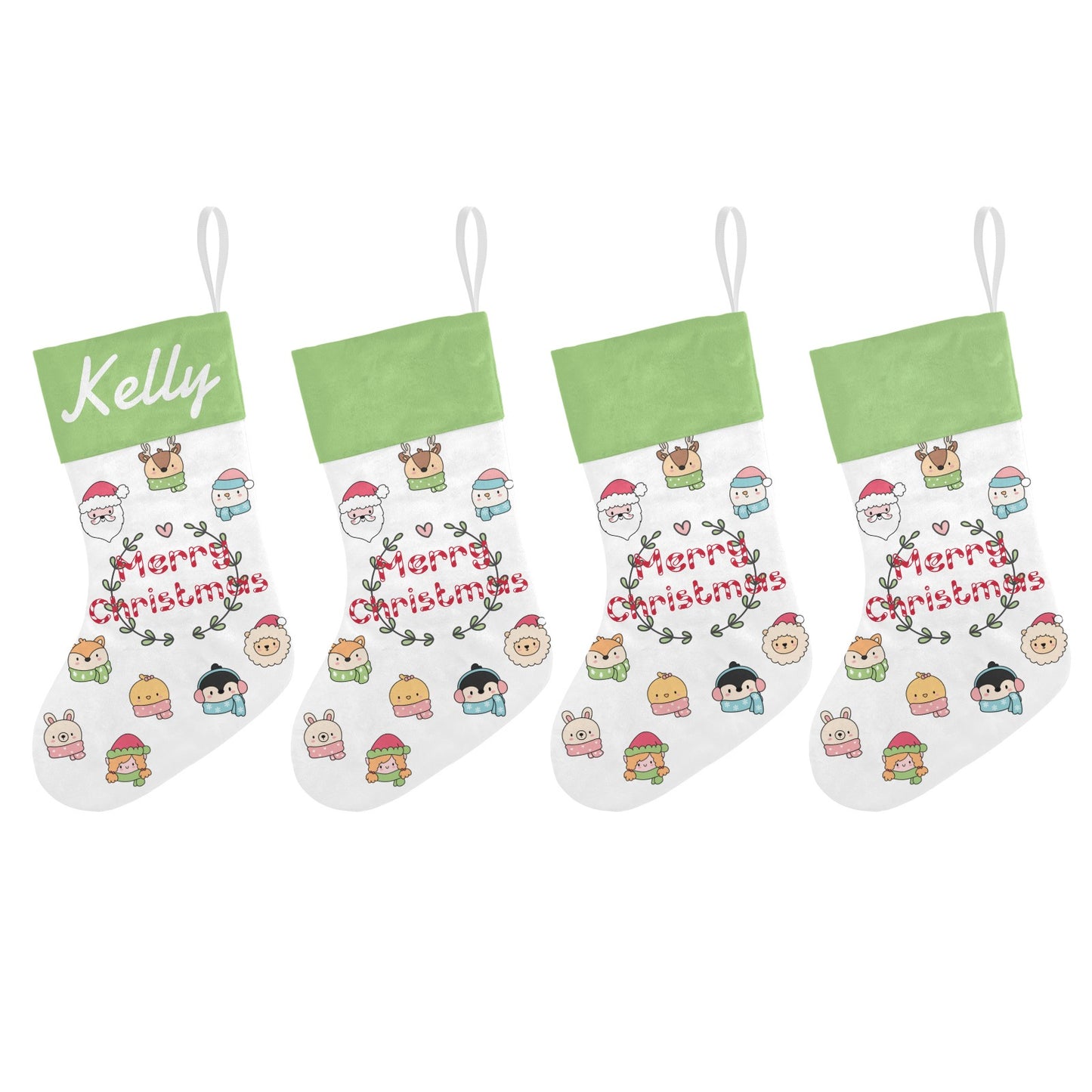 Animal Christmas Stocking Custom Name Santa Socks Gift