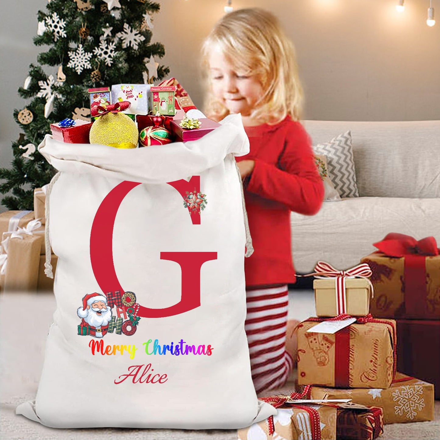 Christmas objects G Christmas Gift Bag 2024 Christmas Best Gift for Children