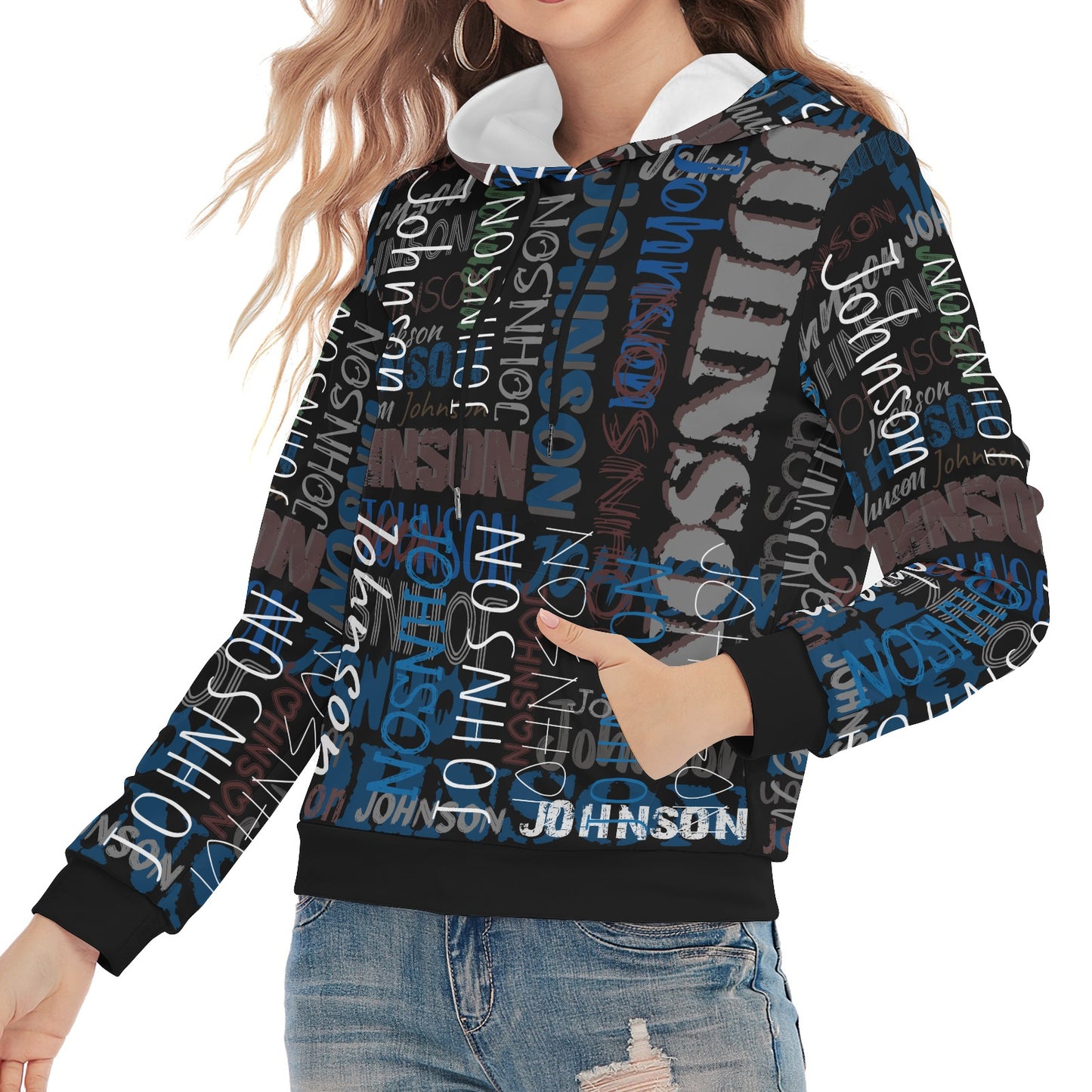 Black Unisex Heavy Blend Hoodie Custom Hoodie Design Your Own Personalized Hoodies for Women