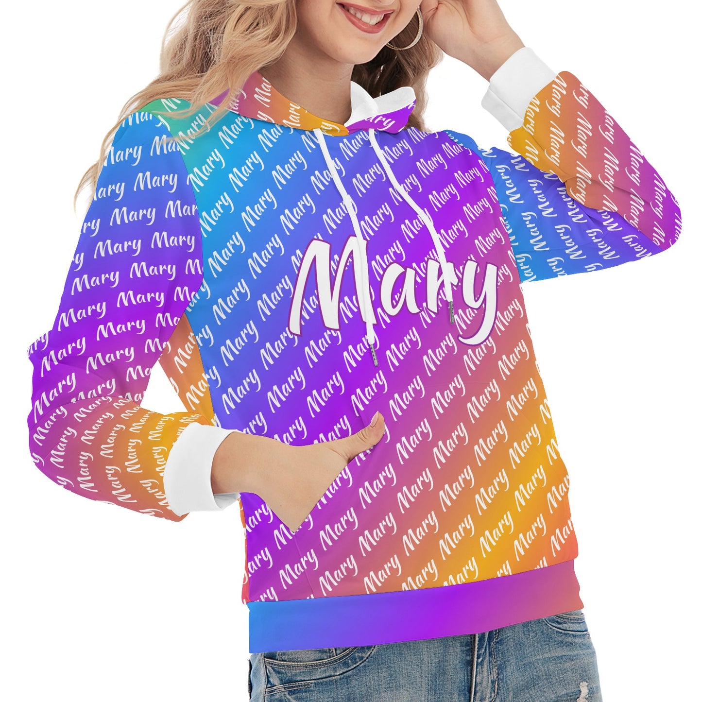Rainbow Unisex Heavy Blend Hoodie Custom Hoodie Design Your Own Personalized Hoodies for Women