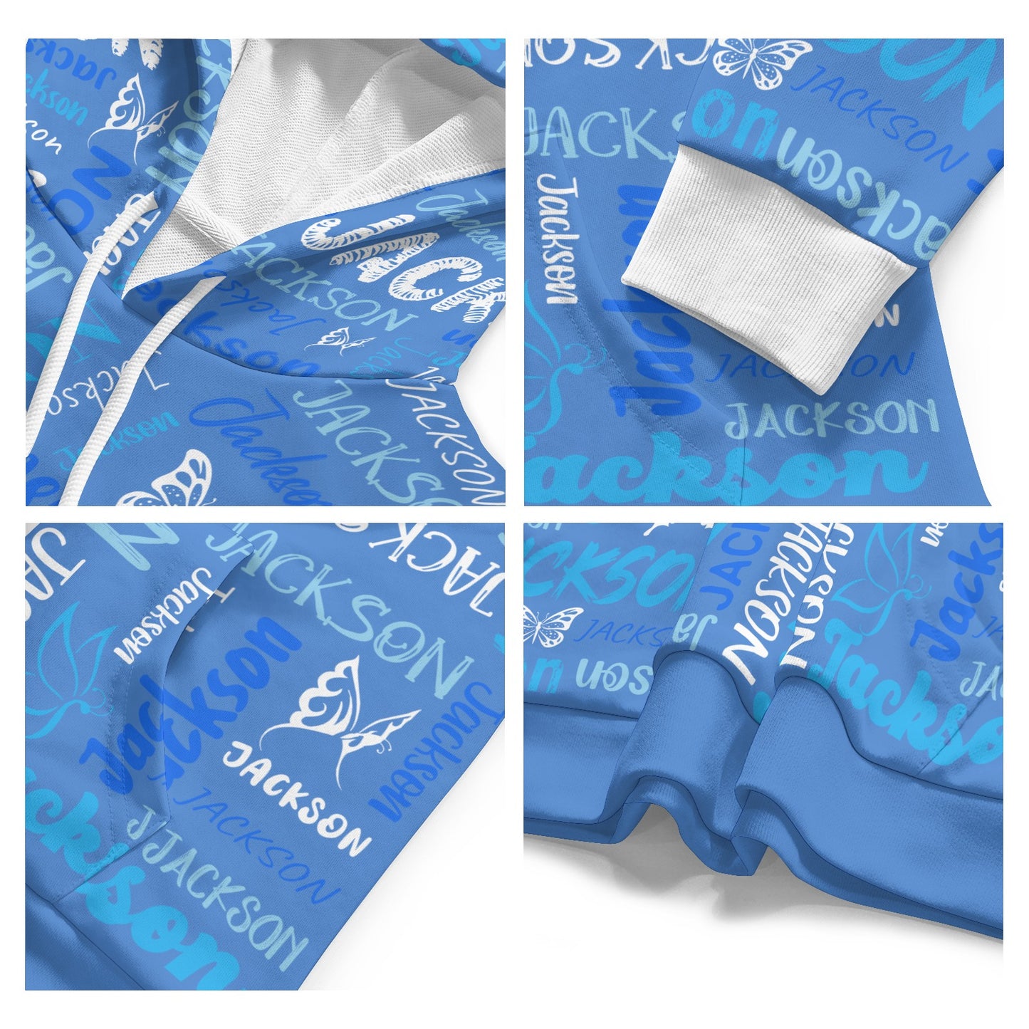 Blue Unisex Heavy Blend Hoodie Custom Hoodie Design Your Own Personalized Hoodies for Women