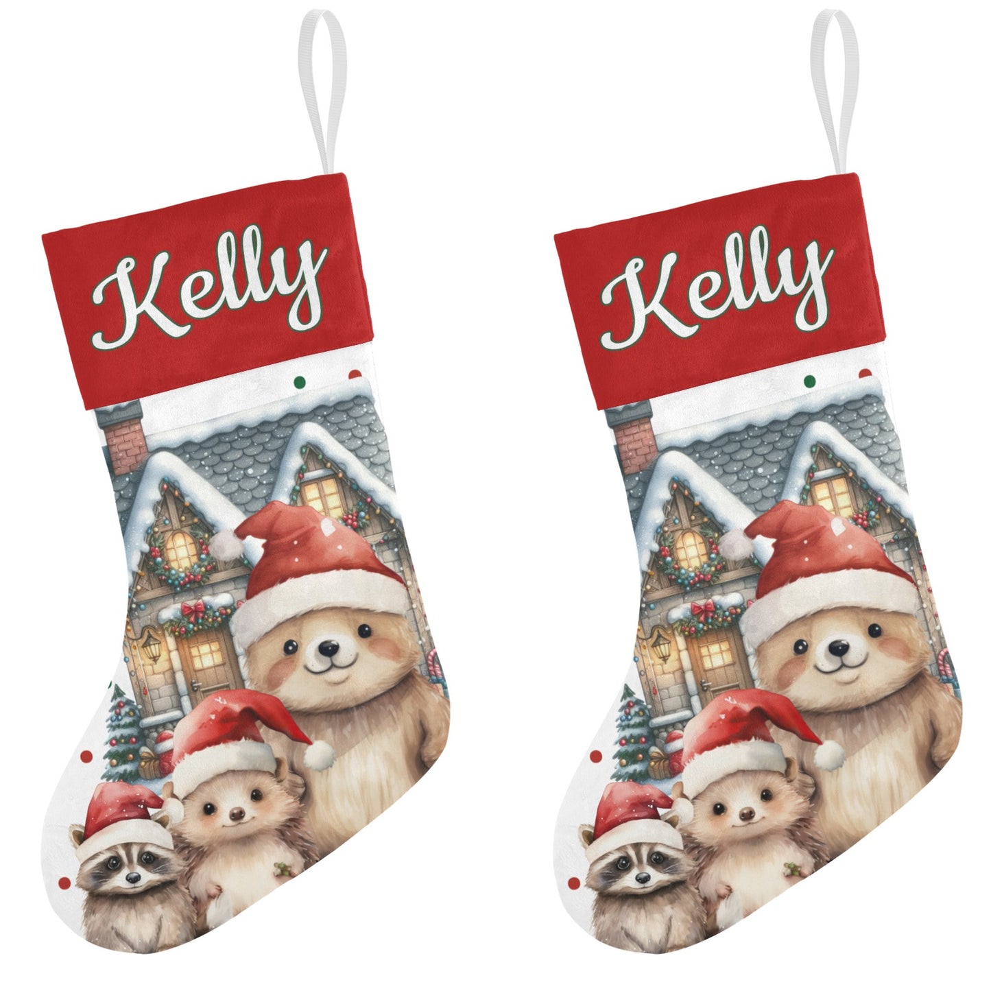 Butterfly Christmas Stocking Custom Name Santa Socks Gift