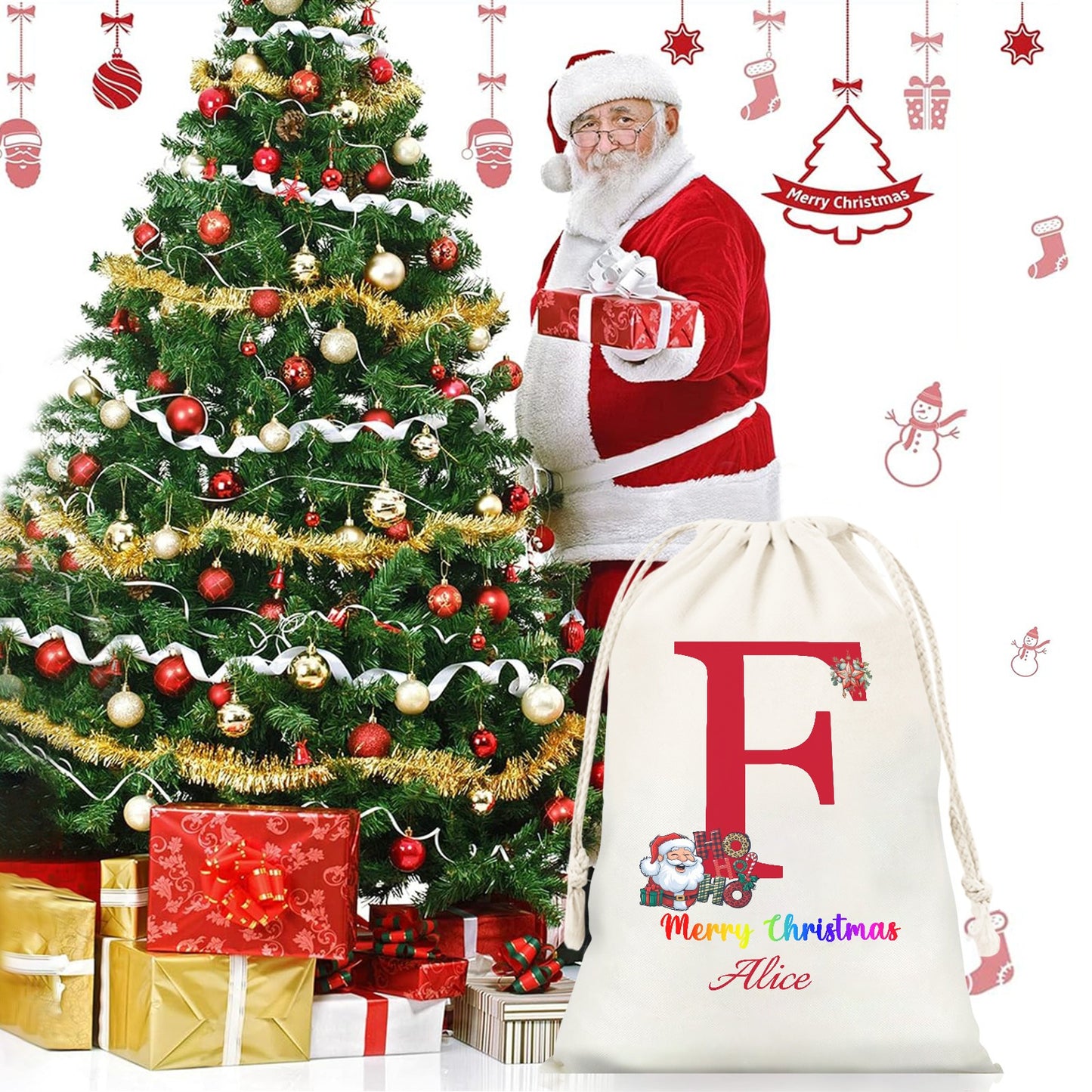 Christmas objects F Christmas Gift Bag 2024 Christmas Best Gift for Children