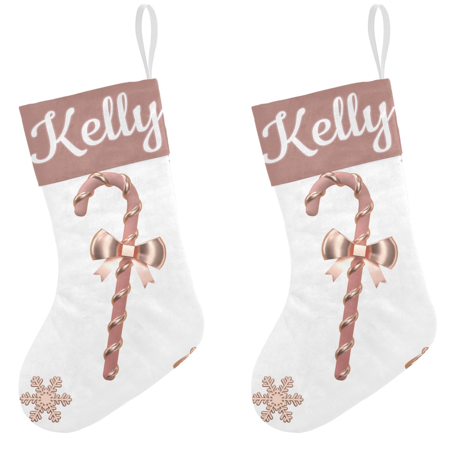 Bow Christmas Stocking Custom Name Santa Socks Gift
