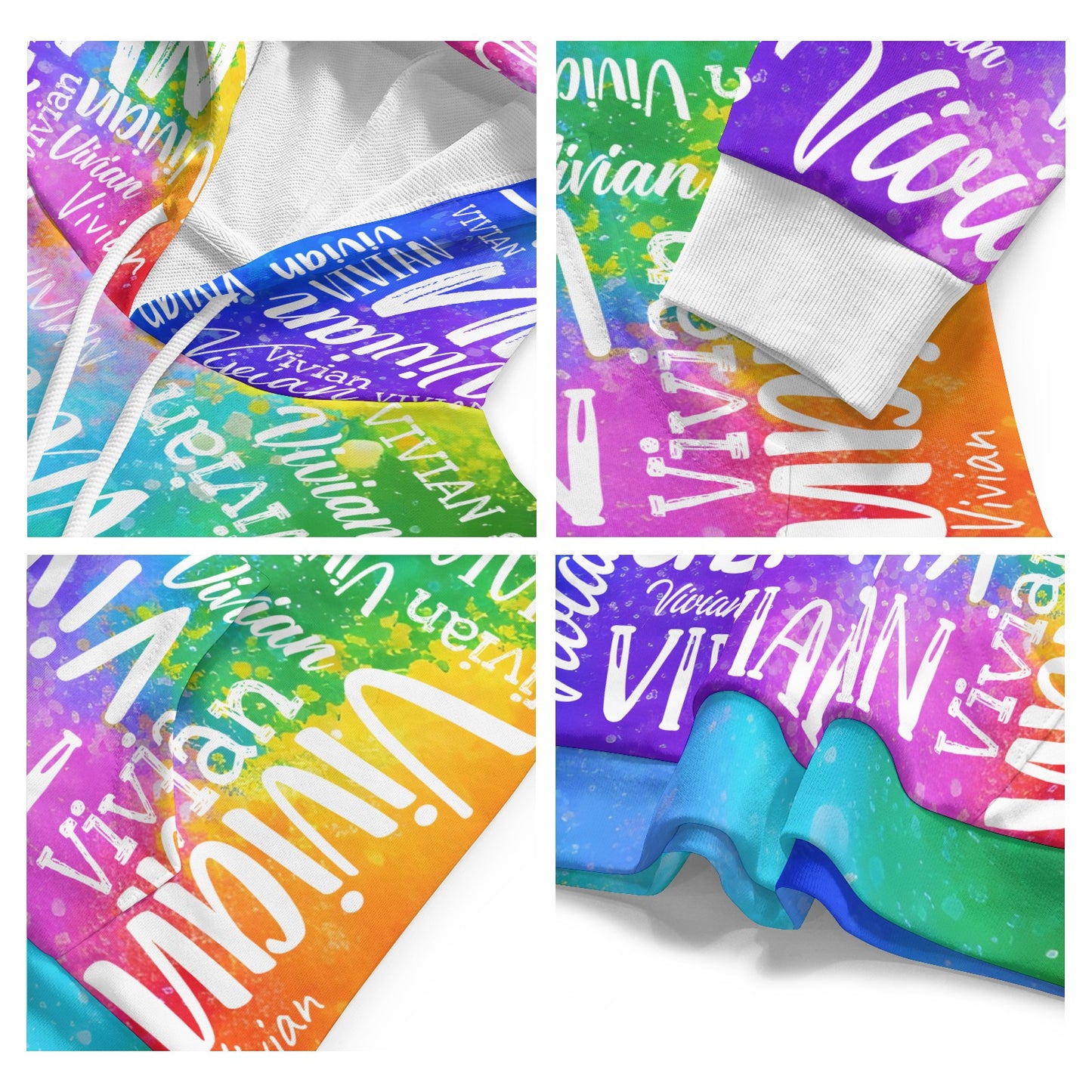Colorful Unisex Heavy Blend Hoodie Customized Hooded Sweatshirt with Name Women and Girl