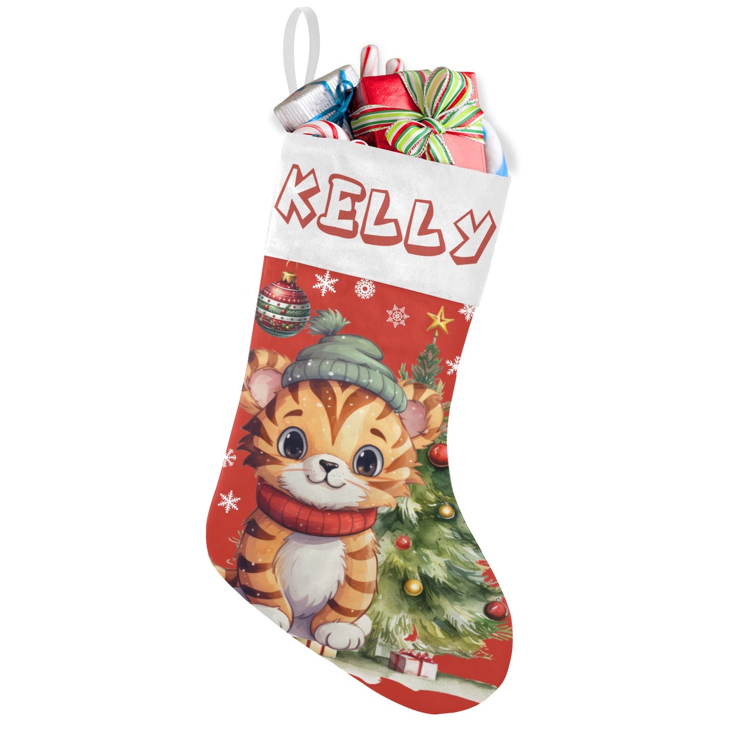 Christmas Ball Christmas Stocking Custom Name Santa Socks Gift