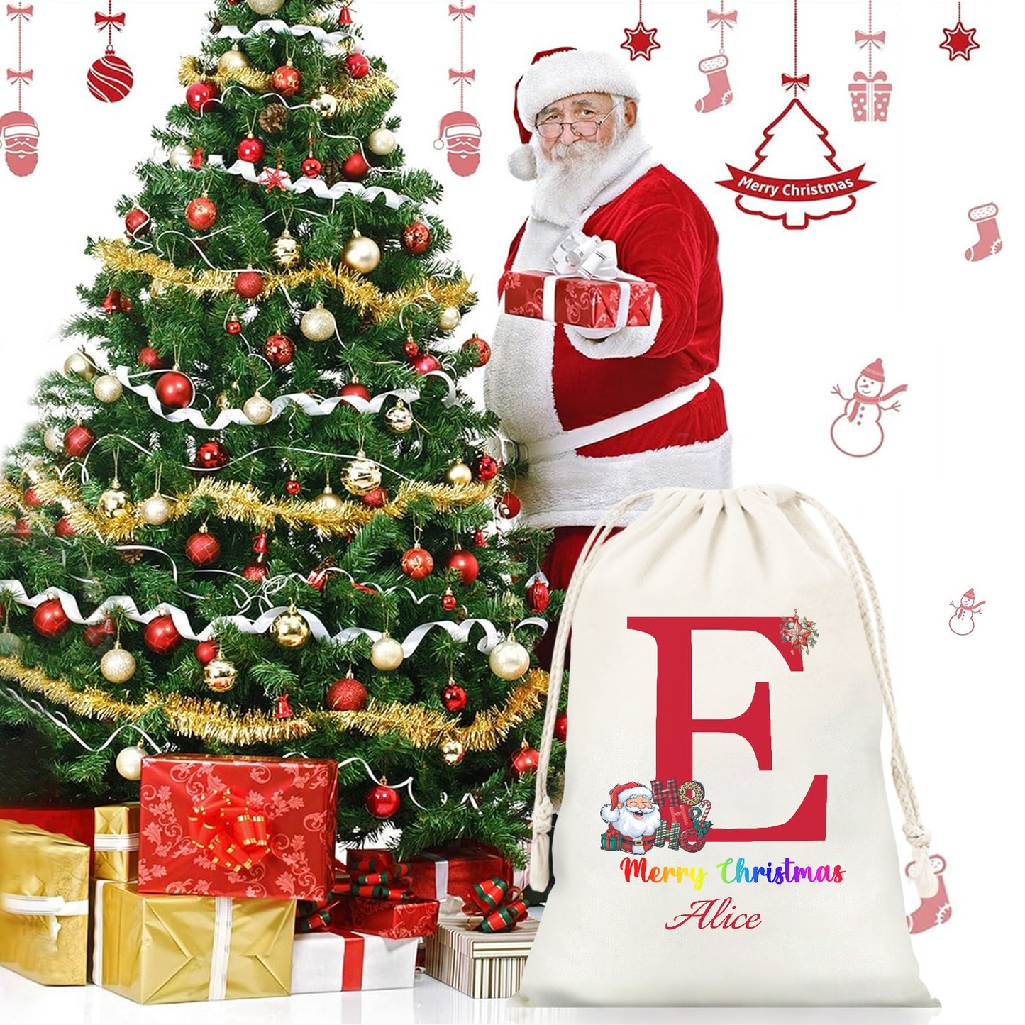 Christmas objects D Christmas Gift Bag 2024 Christmas Best Gift for Children