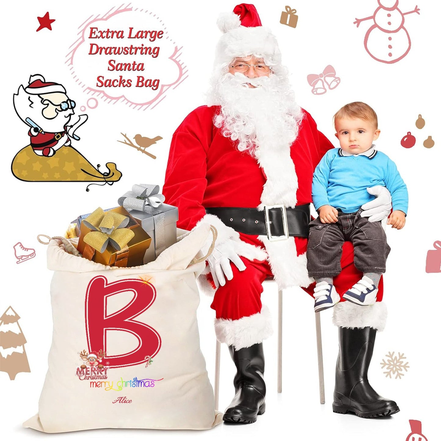 B2 Christmas Gift Bag 2024 Christmas Best Gift for Children