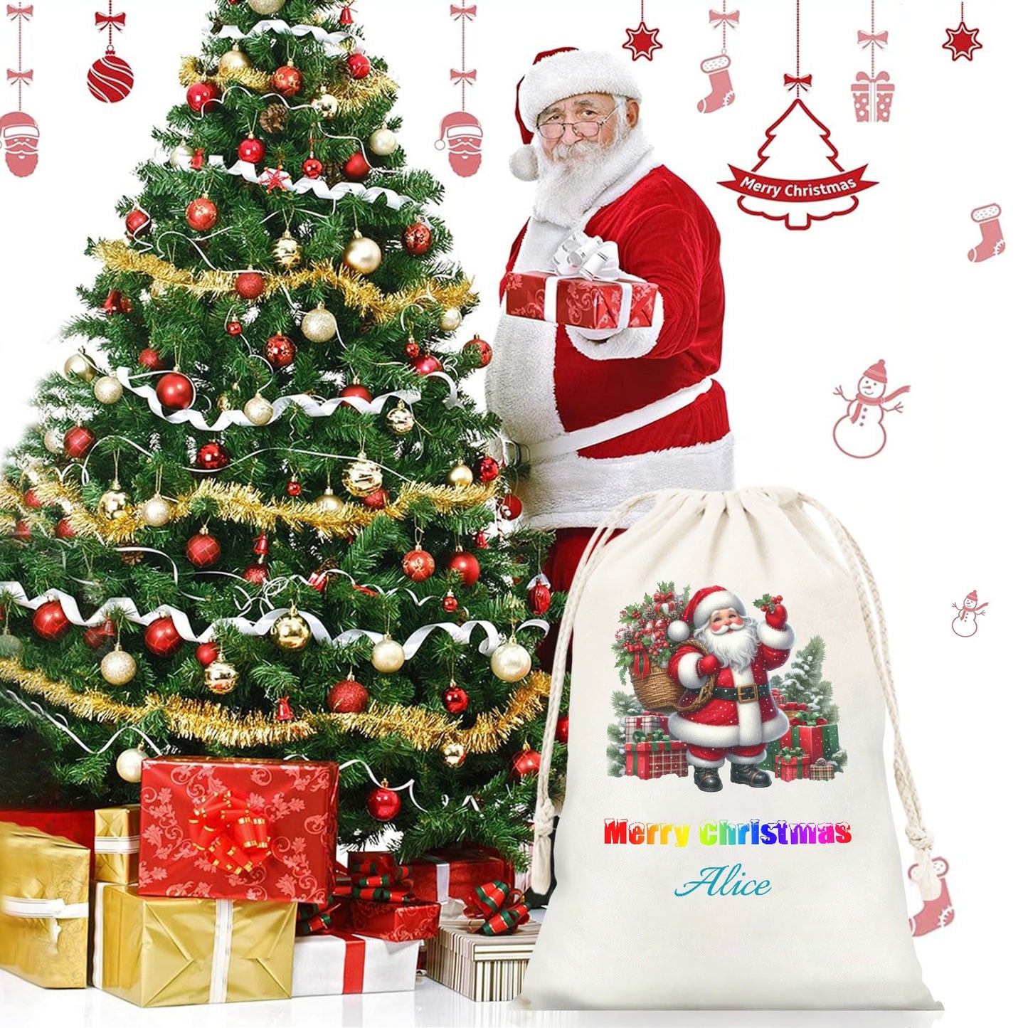 PNG- (2) Christmas Gift Bag 2024 Christmas Best Gift for Children
