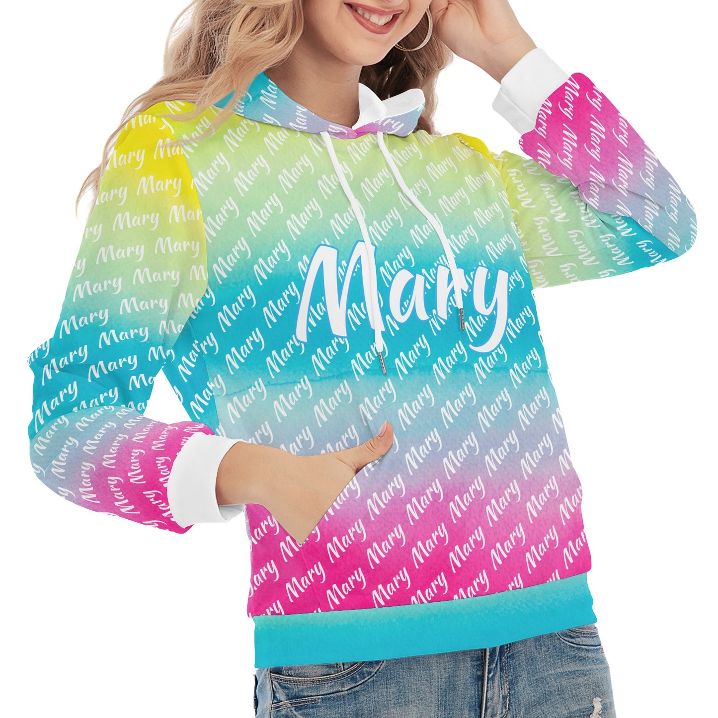 Rainbow Unisex Heavy Blend Hoodie Custom Hoodie Design Your Own Personalized Hoodies for Women