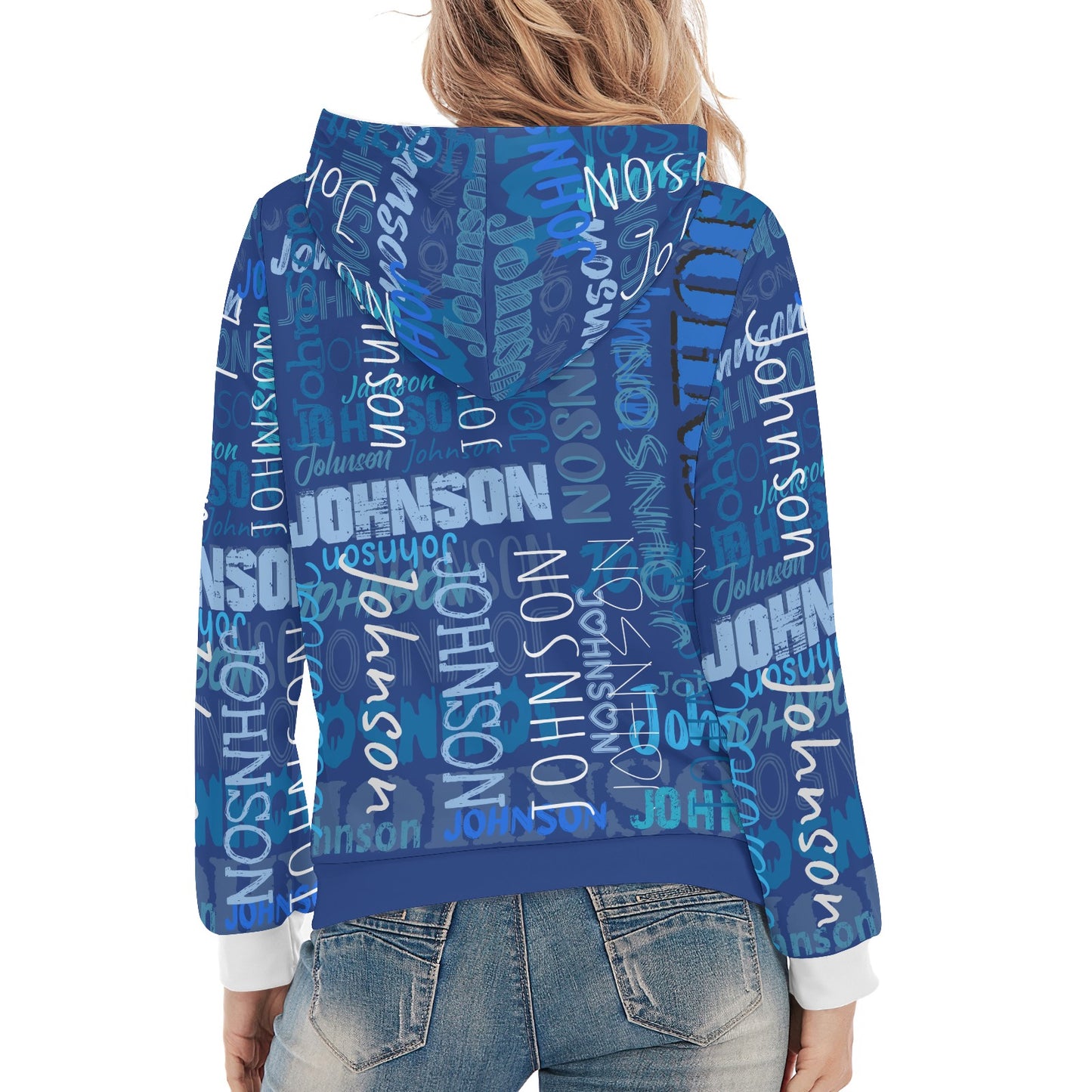 Blue Unisex Heavy Blend Hoodie Custom Hoodie Design Your Own Personalized Hoodies for Women