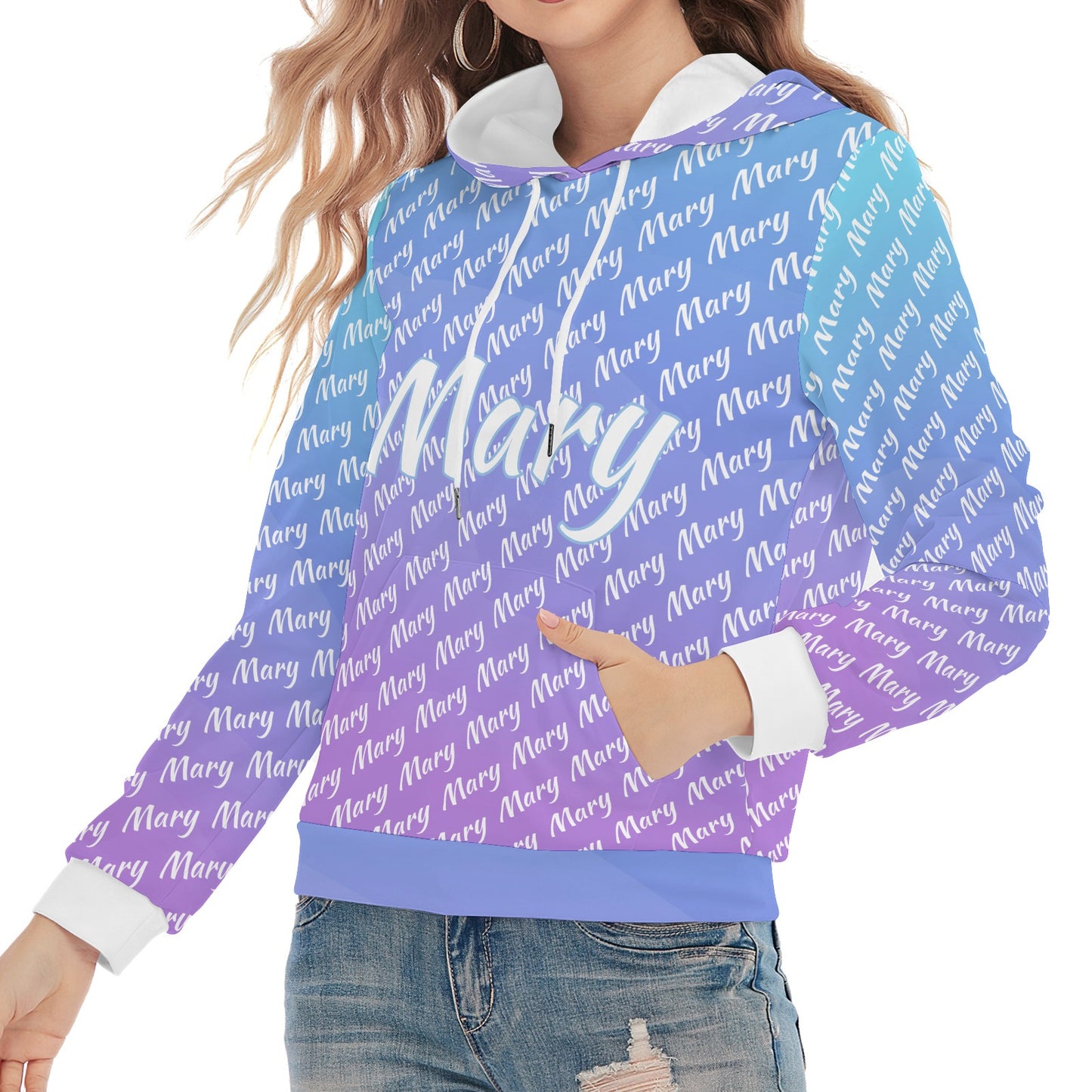 Blue Purple Unisex Heavy Blend Hoodie Custom Hoodie Design Your Own Personalized Hoodies for Women