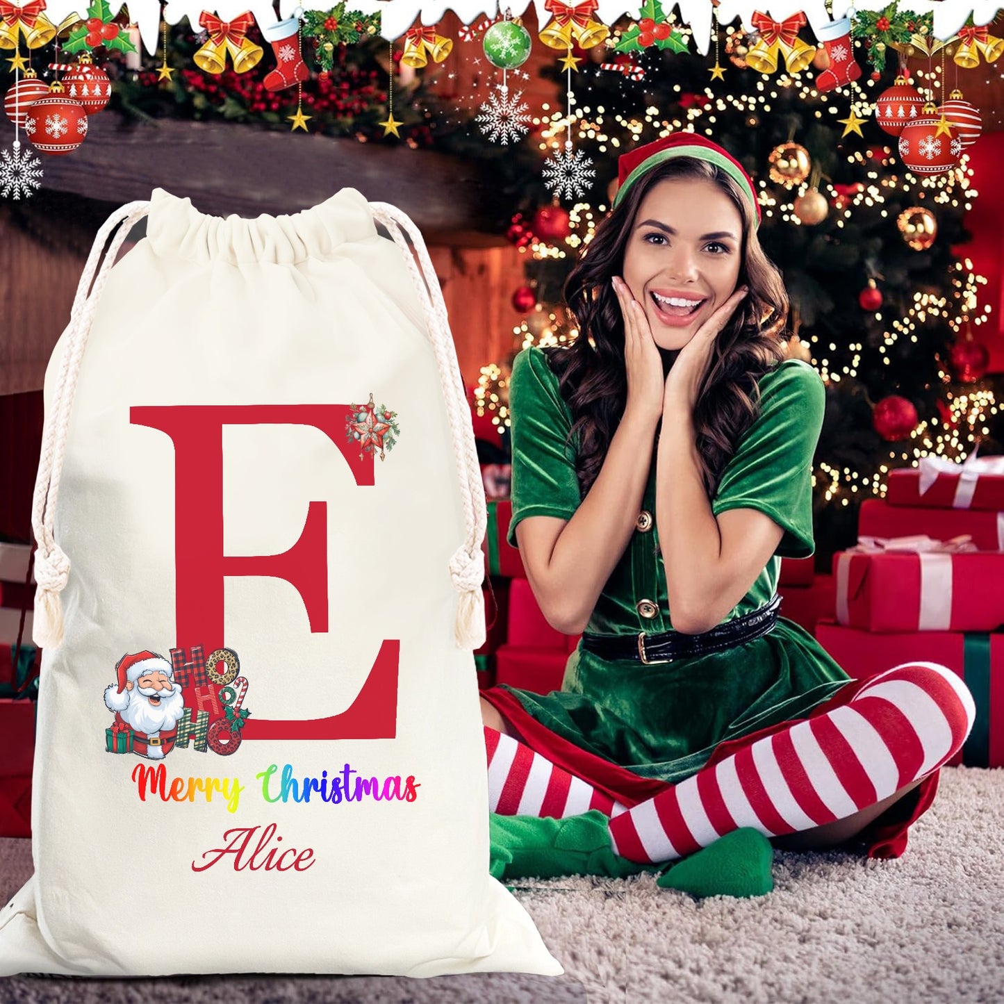 Christmas objects D Christmas Gift Bag 2024 Christmas Best Gift for Children
