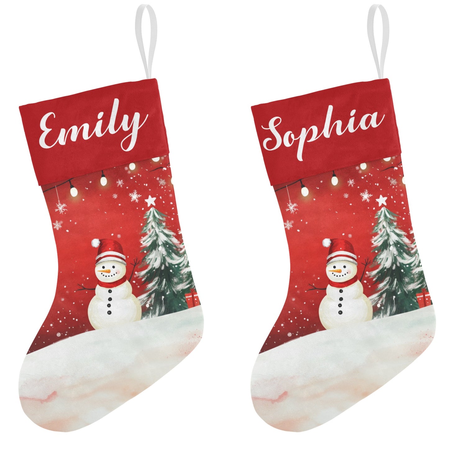 Christmas Snowman Christmas Stocking Custom Name Christmas Socks Gift