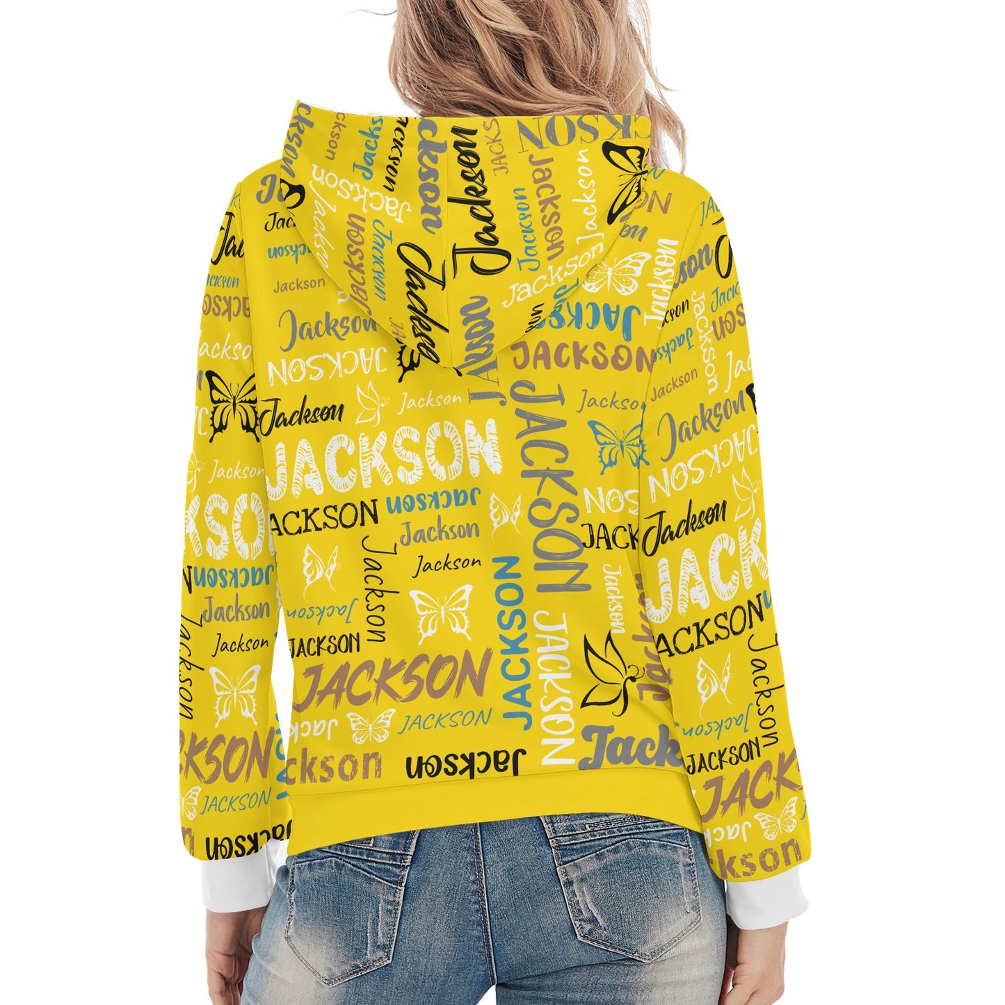 Yellow Unisex Heavy Blend Hoodie Custom Hoodie Design Your Own Personalized Hoodies for Women