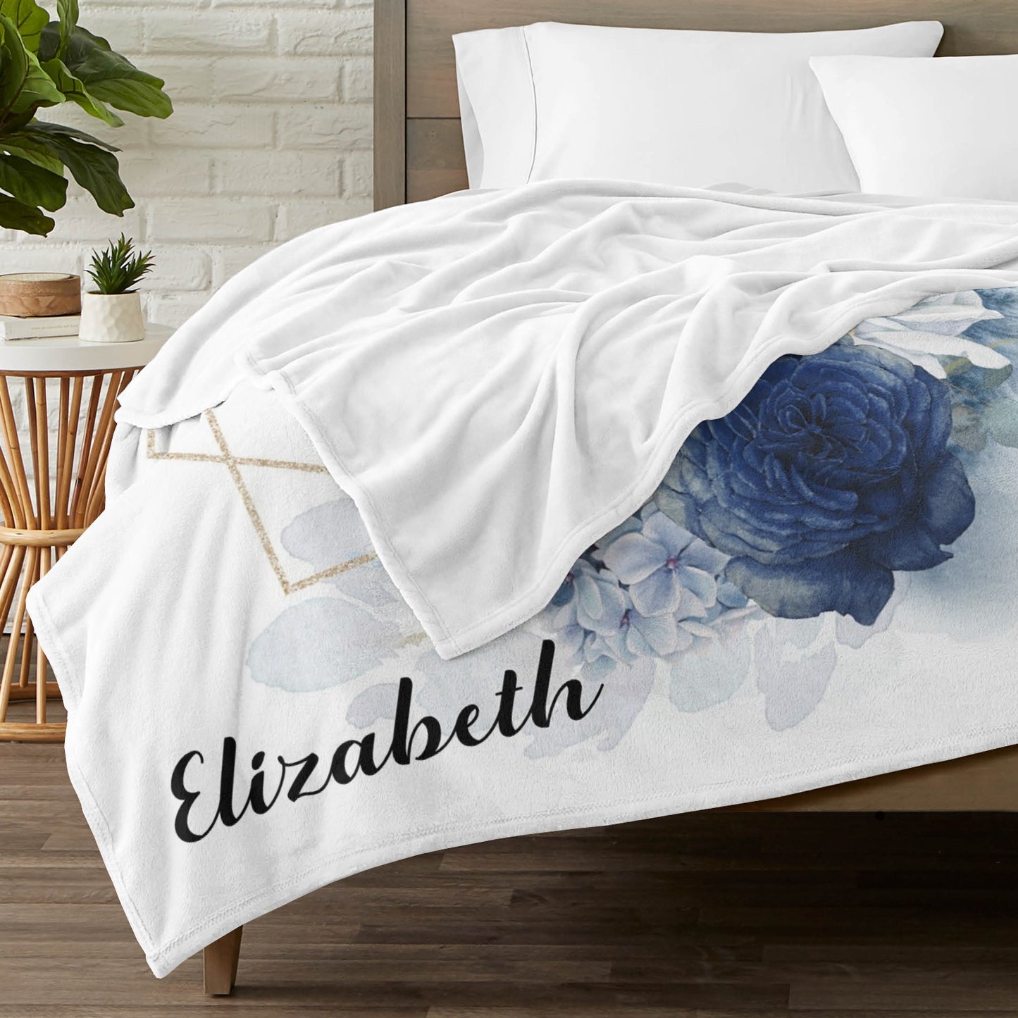 Happy Moments Flannel Blanket Custom Name Blanket Gift for Men Women