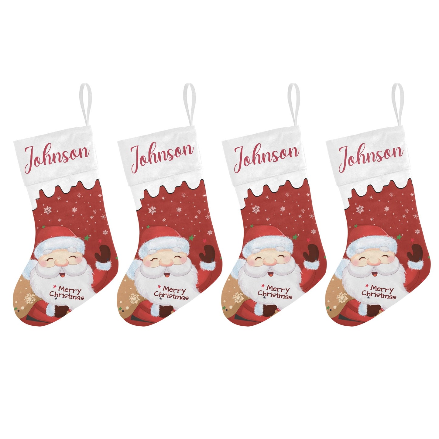 Santa Claus Christmas Stocking Custom Name Christmas Socks Gift
