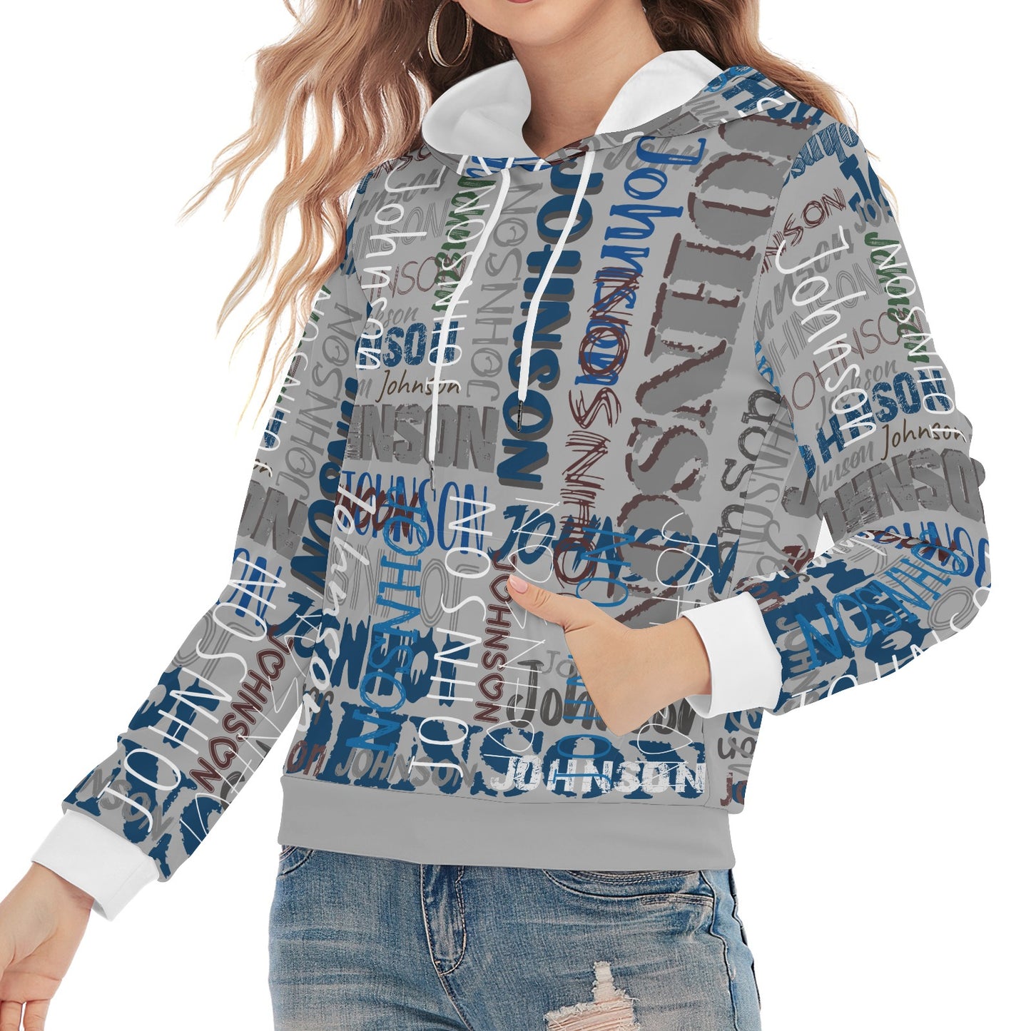 Grey Unisex Heavy Blend Hoodie Custom Hoodie Design Your Own Personalized Hoodies for Women