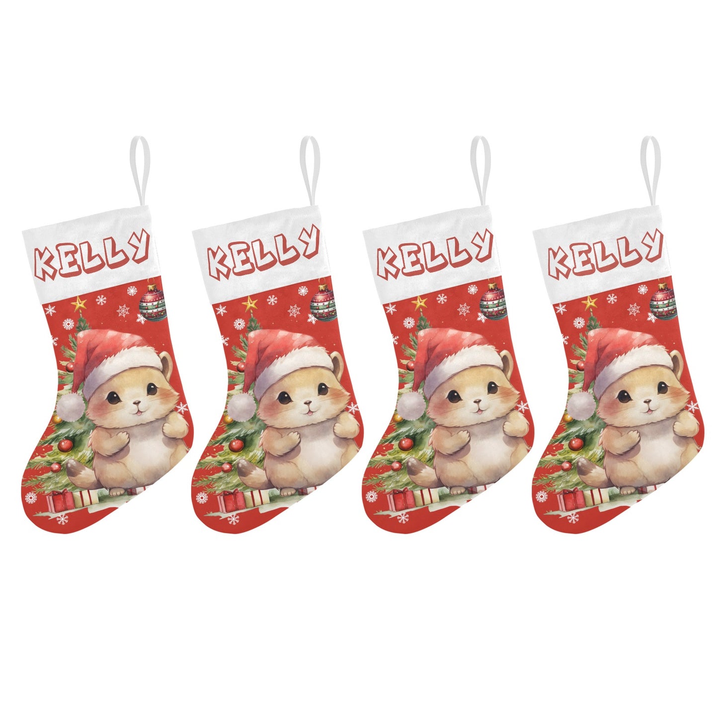 Christmas Small Hamster Christmas Stocking Custom Name Santa Socks Gift