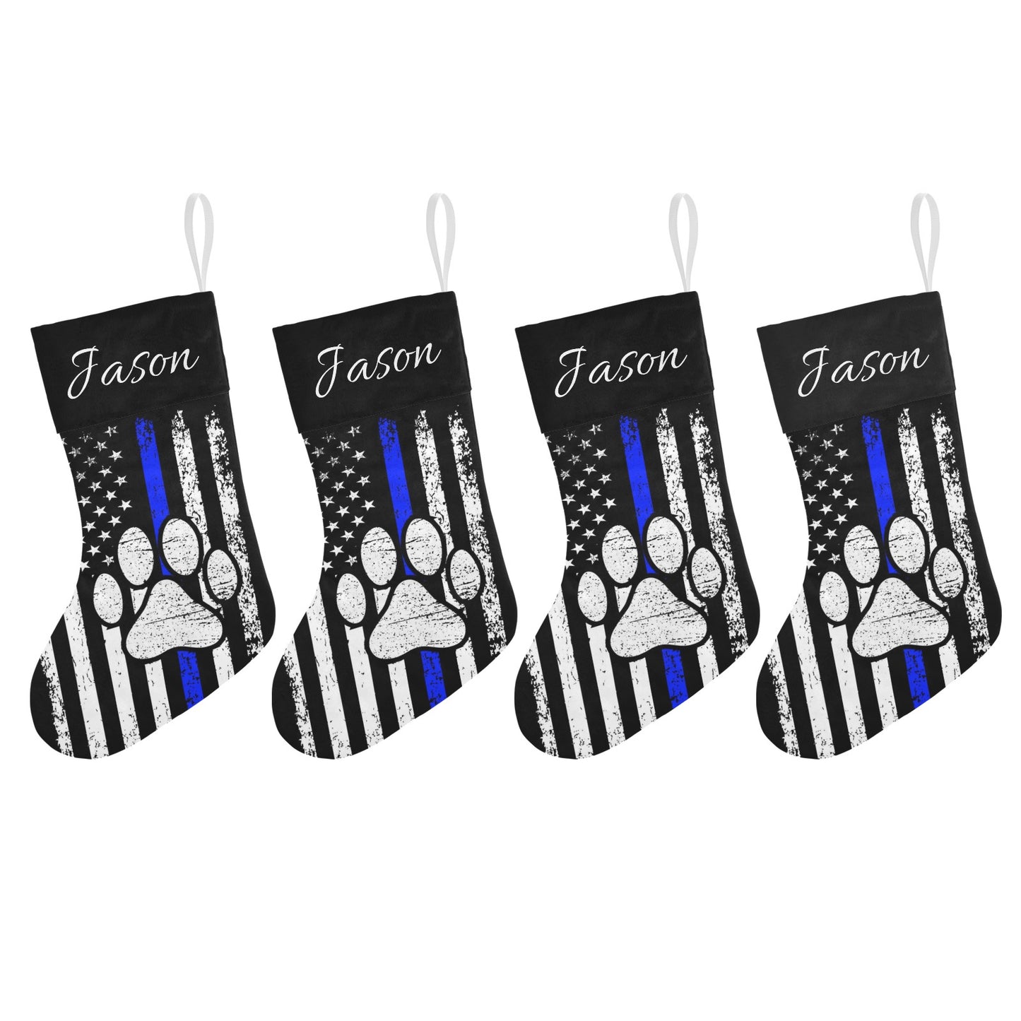 American Cat Claw Christmas Stocking Custom Name Santa Socks Gift