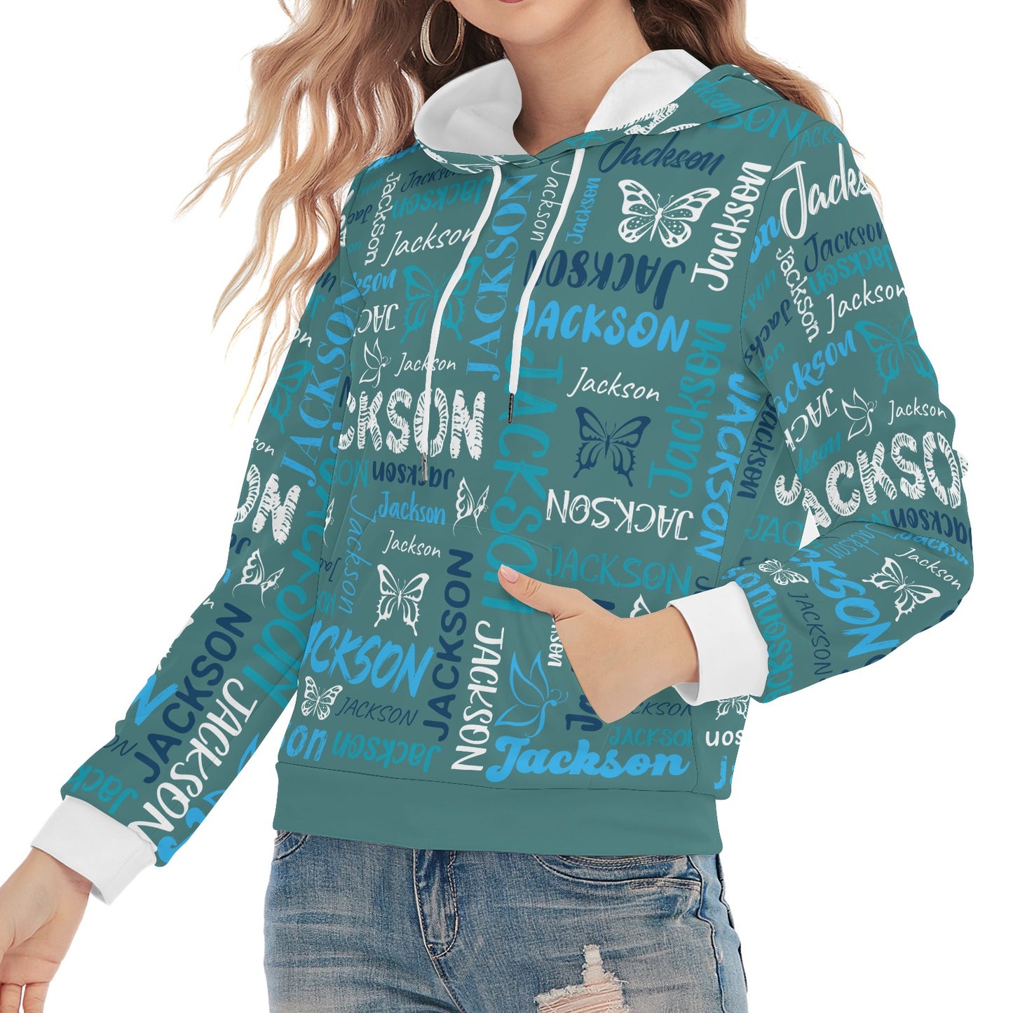 Blue Unisex Heavy Blend Hoodie Custom Hoodie Design Your Own Personalized Hoodies for Women