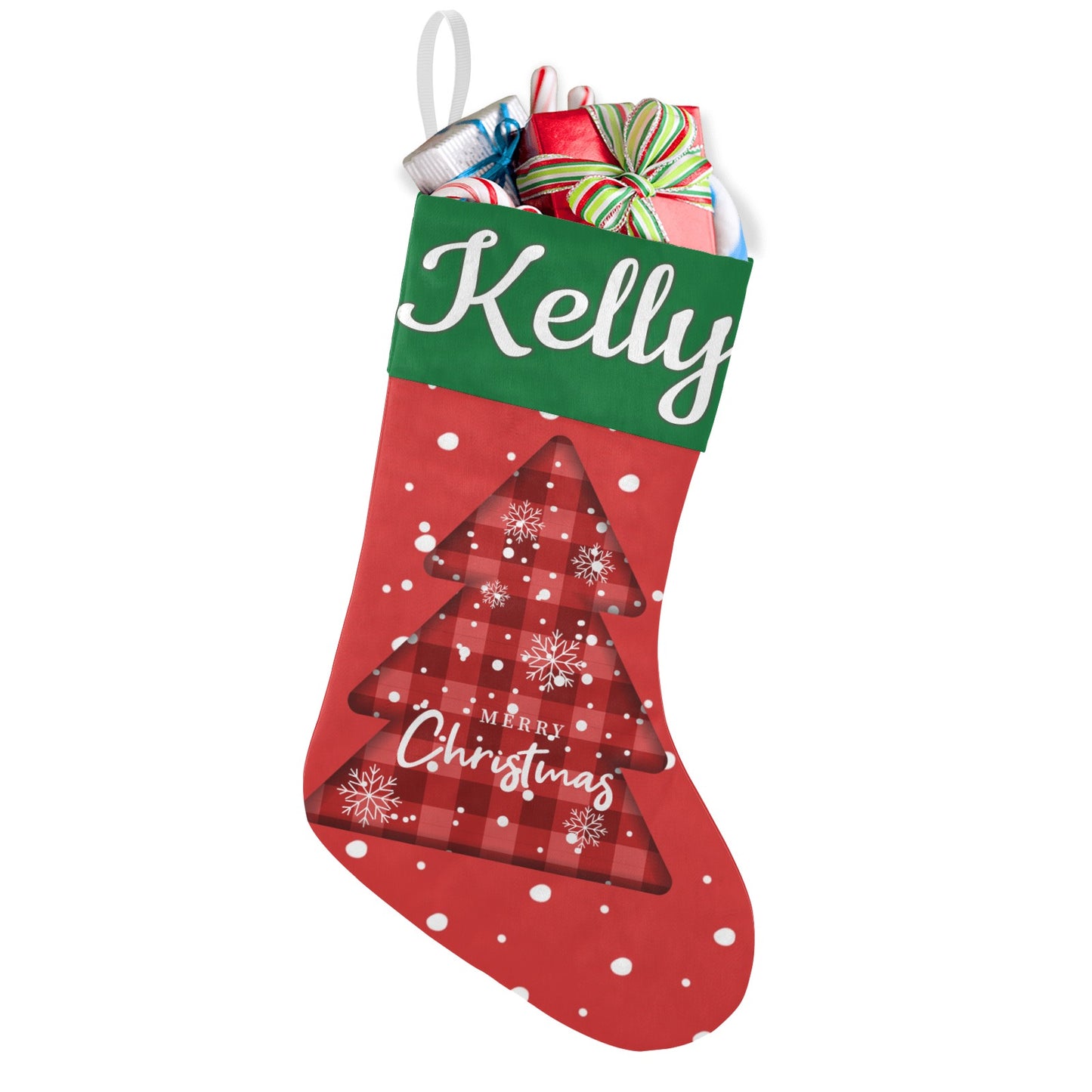 Dot Christmas Stocking Custom Name Santa Socks Gift