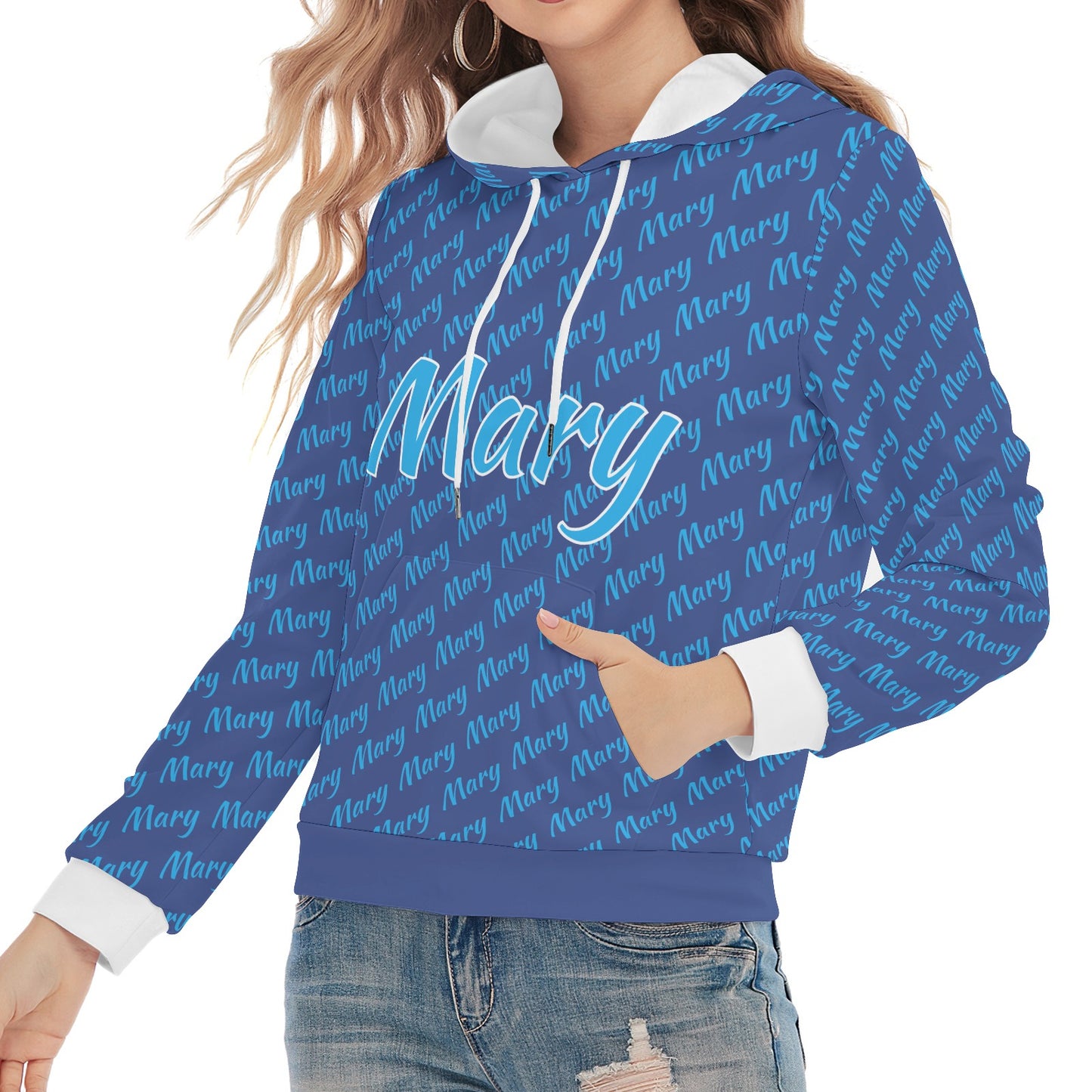Blue Unisex Heavy Blend Hoodie Custom Hoodie Design Your Own Personalized Hoodies for Women