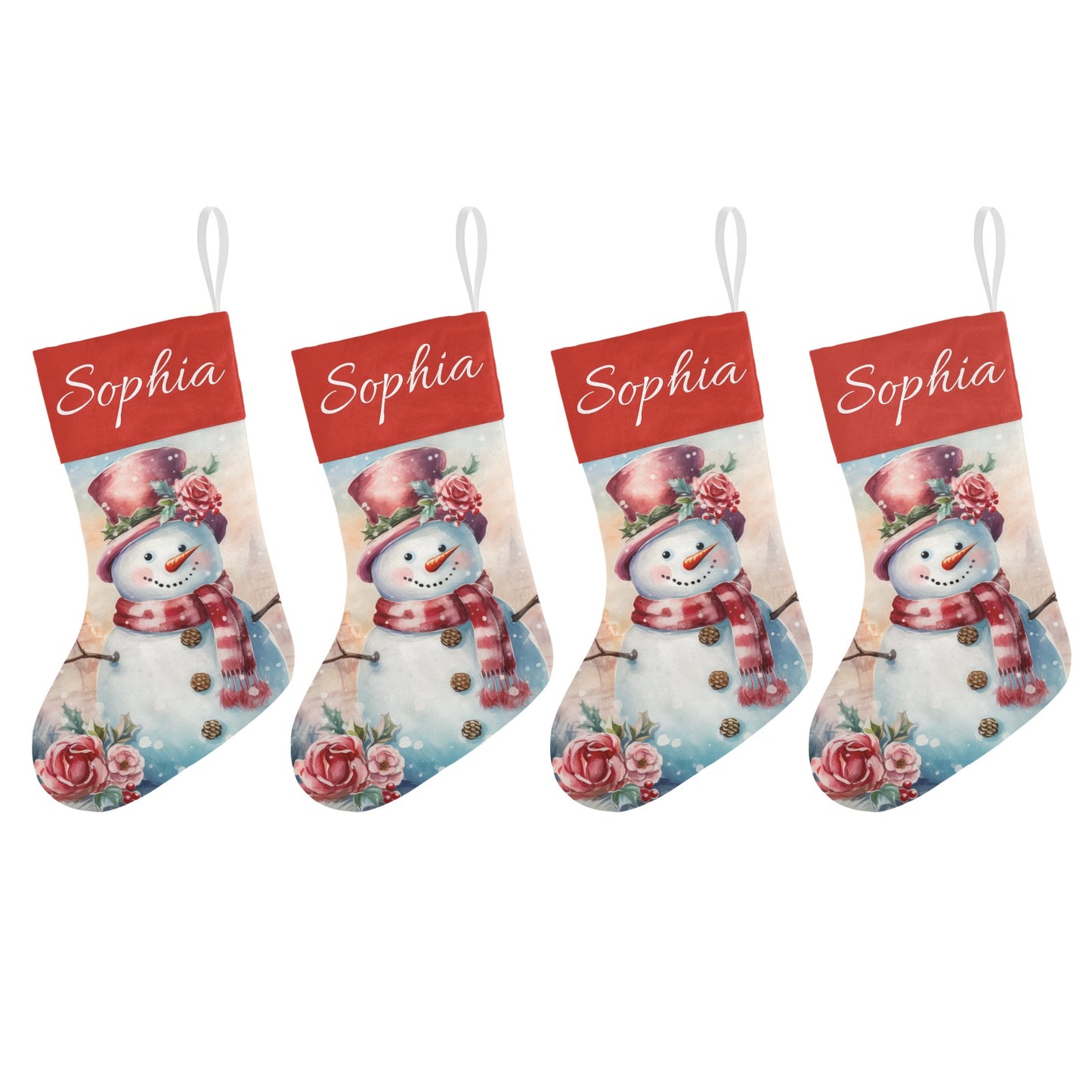 Christmas Snowman Christmas Stocking Custom Name Santa Socks Gift