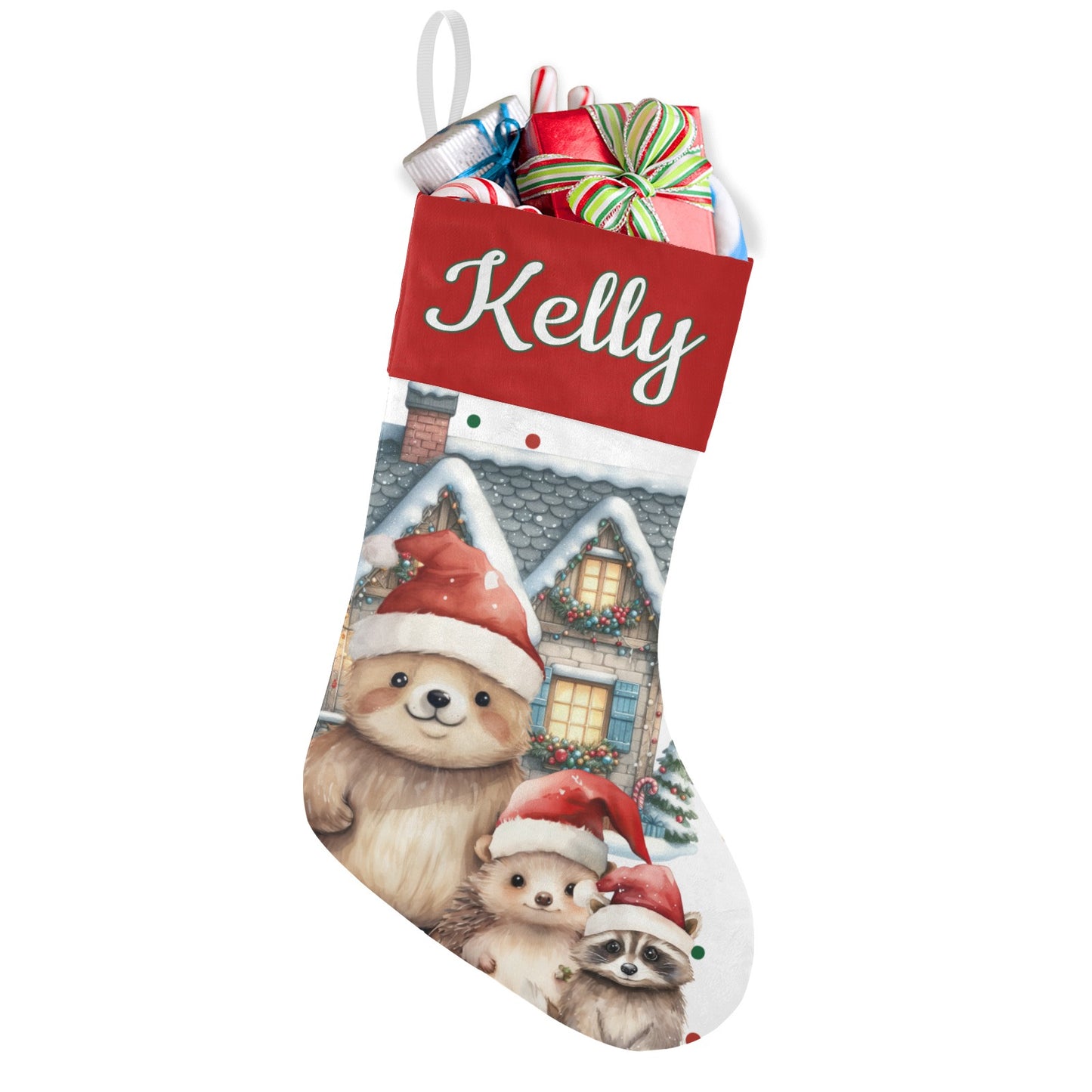 Butterfly Christmas Stocking Custom Name Santa Socks Gift