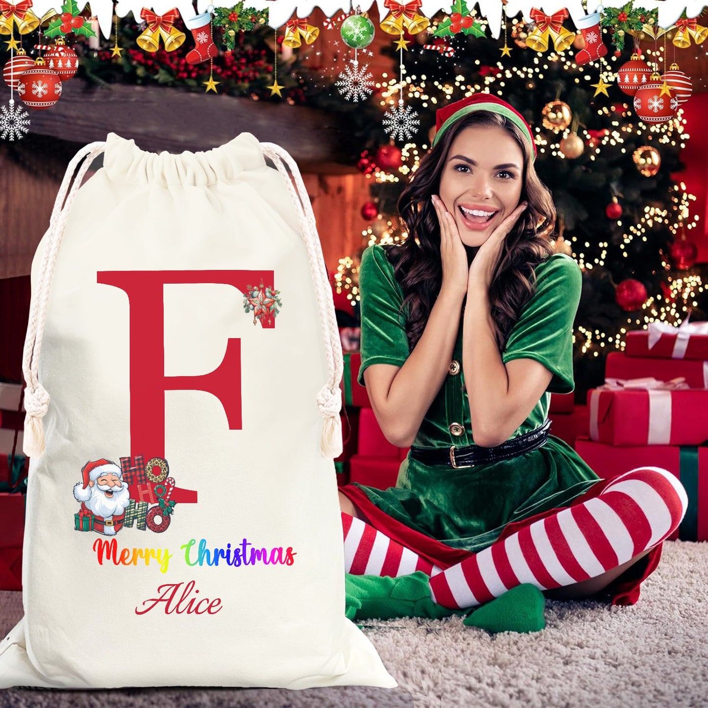 Christmas objects F Christmas Gift Bag 2024 Christmas Best Gift for Children