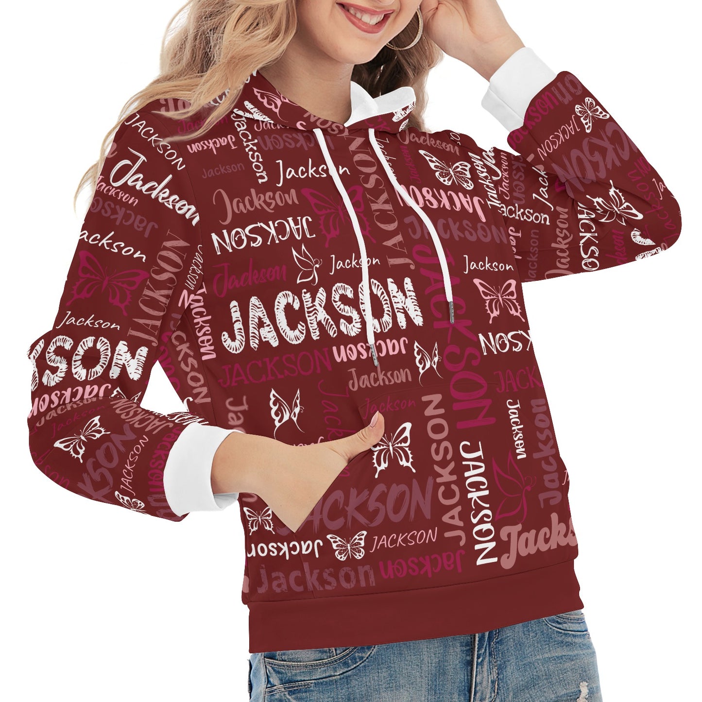 Red Unisex Heavy Blend Hoodie Custom Hoodie Design Your Own Personalized Hoodies for Women