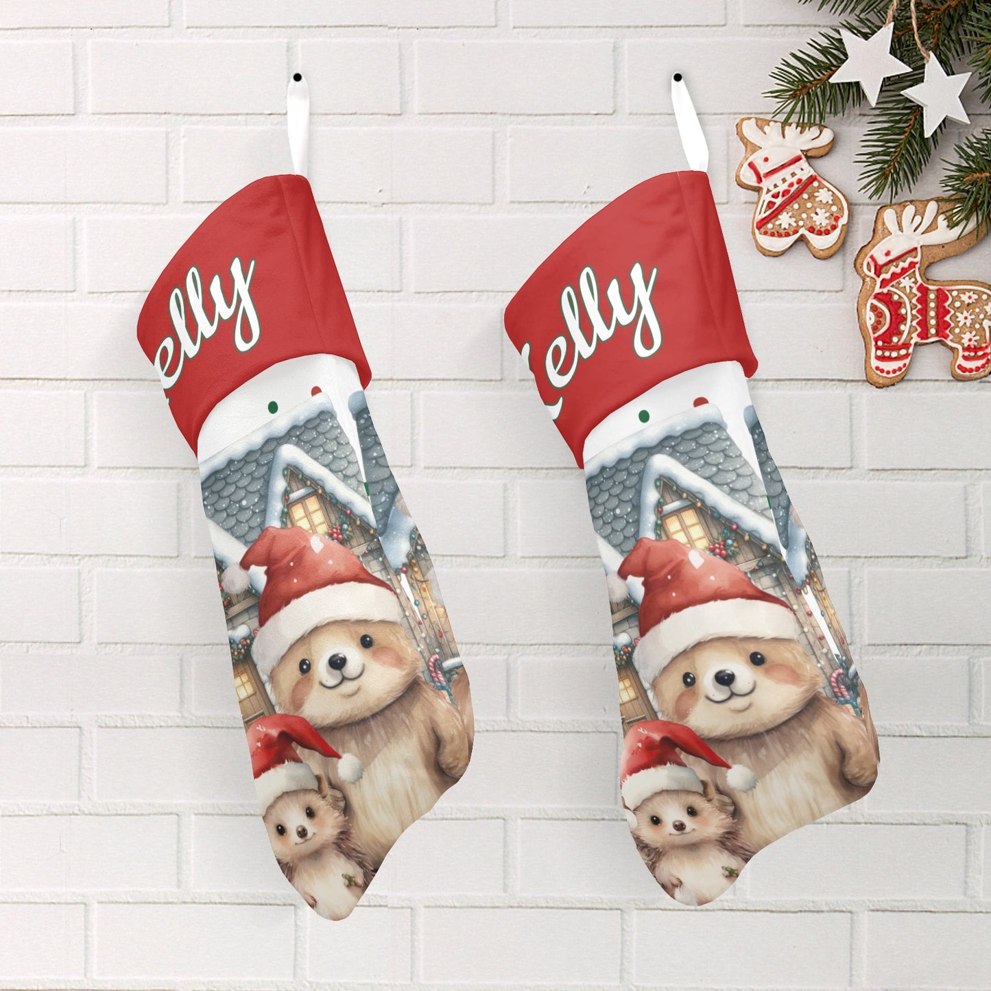 Butterfly Christmas Stocking Custom Name Santa Socks Gift