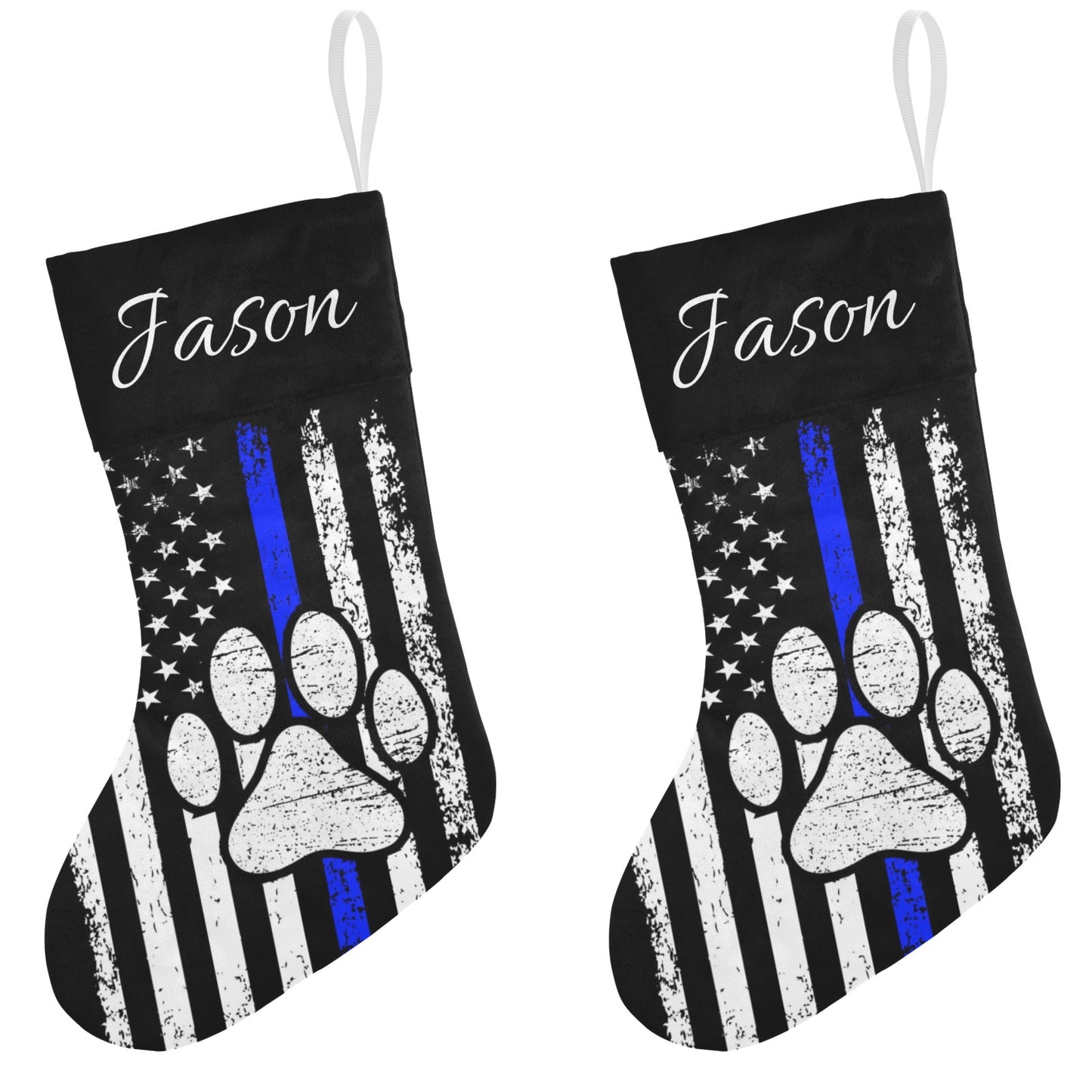 American Cat Claw Christmas Stocking Custom Name Santa Socks Gift