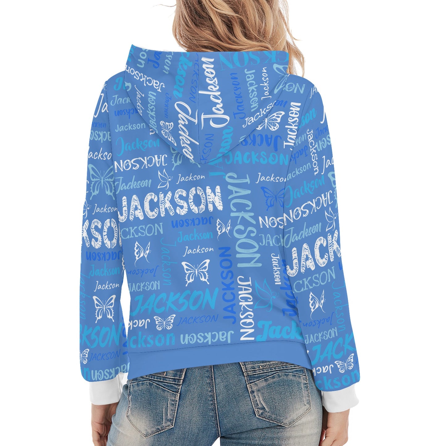 Blue Unisex Heavy Blend Hoodie Custom Hoodie Design Your Own Personalized Hoodies for Women