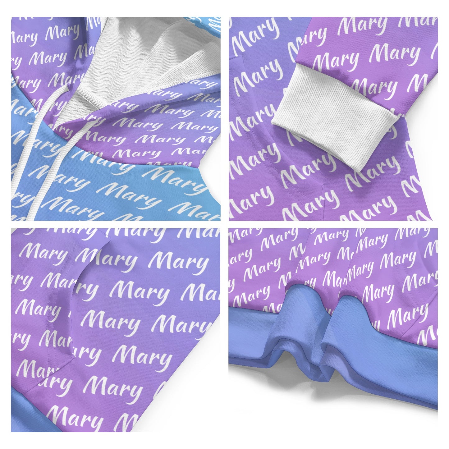 Blue Purple Unisex Heavy Blend Hoodie Custom Hoodie Design Your Own Personalized Hoodies for Women